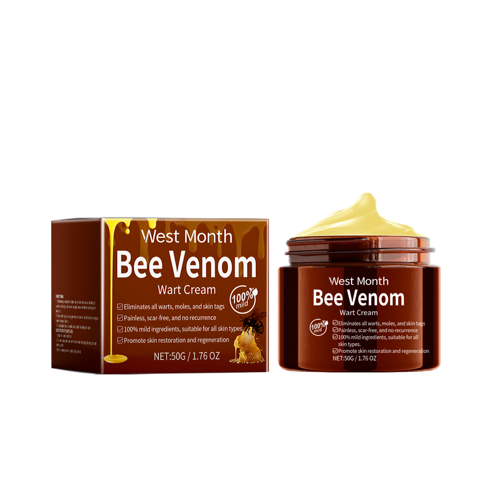 West&Month Bee Venom Skin Repair Cream: Gentle Soothing, Repairs Skin Barrier, Enhances Body Care