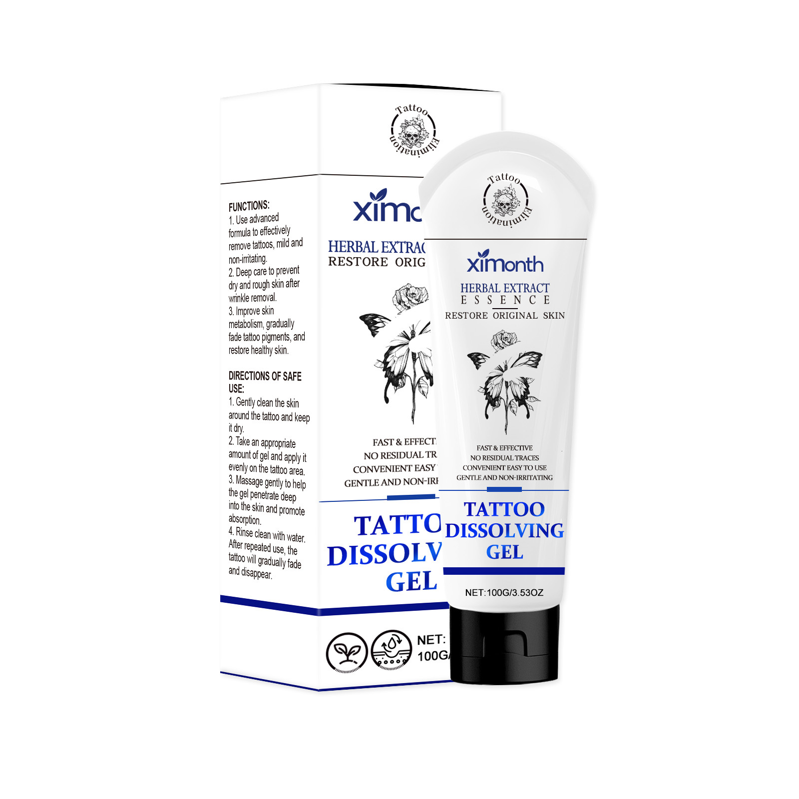 Ximonth Tattoo Cleansing Gel Body Skin Tattoo Gentle Cleansing And Moisturizing Gel_voghion.com