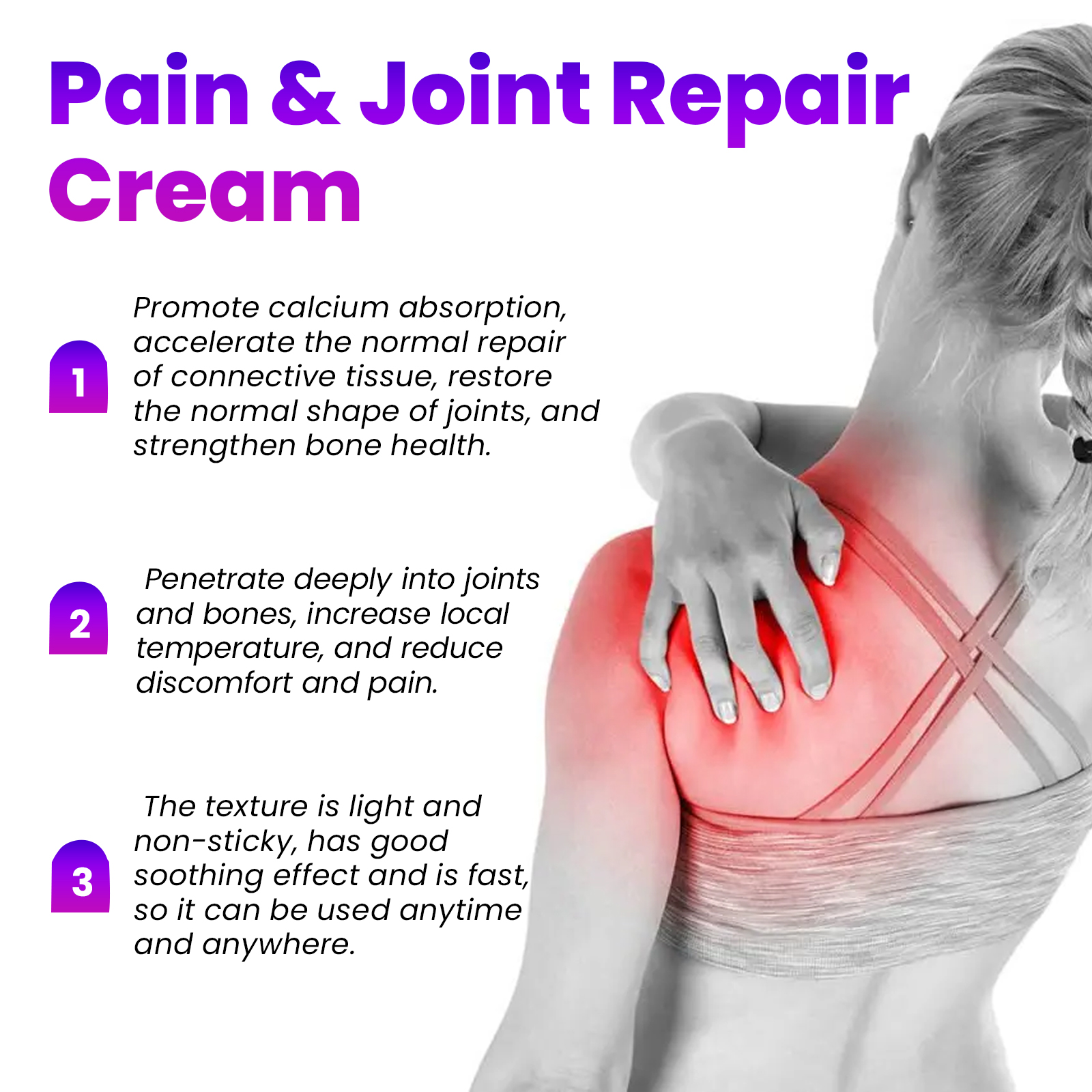 Ximonth Joint Repair Cream, Shoulder, Neck, Lumbar Spine And Leg Joint Massage Treatment To Relieve Swelling, Pain And Discomfort 6