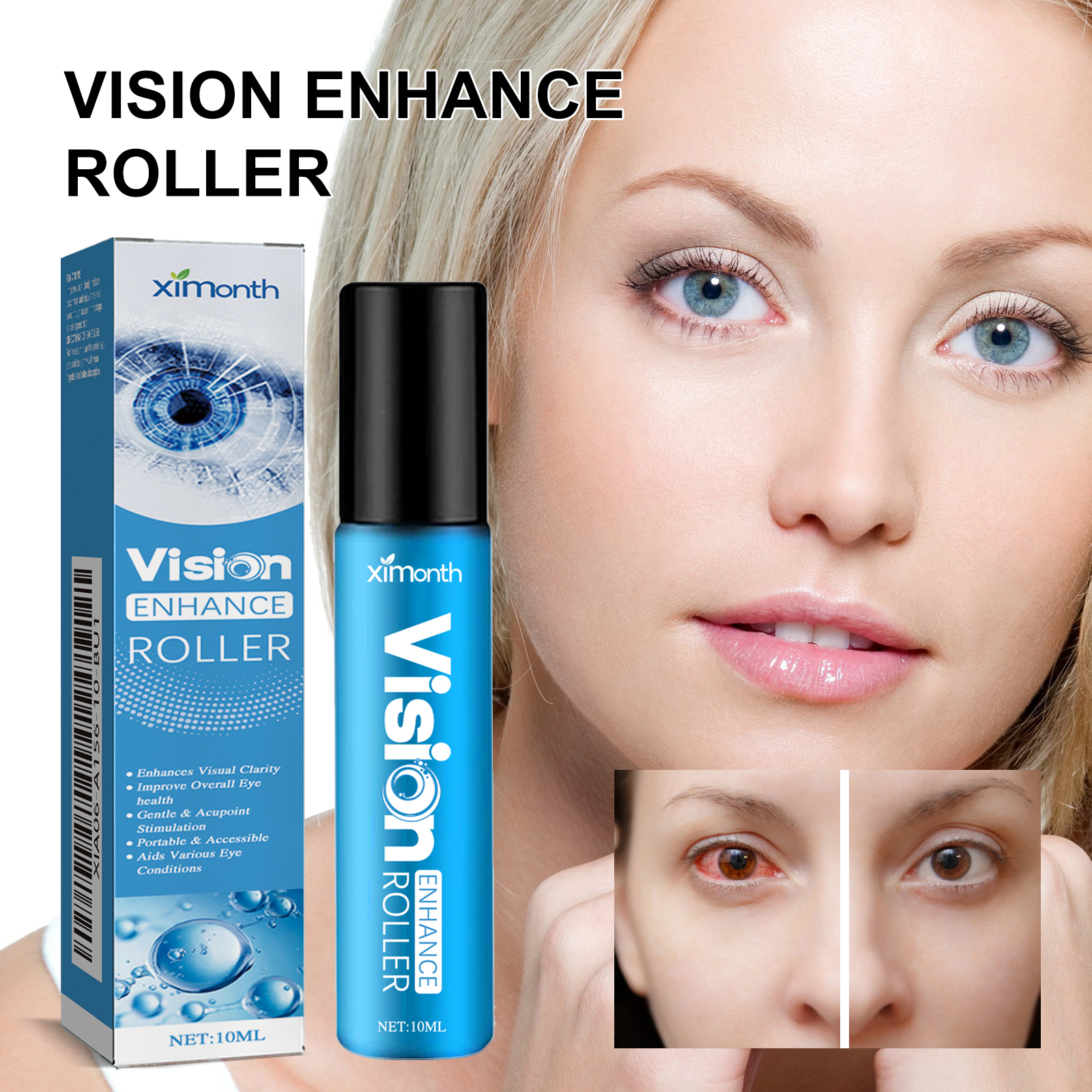 Ximonth Eye Massage Roller Relieves Eye Discomfort Blur Moisturizes Eye Area Massage Roller_voghion.com
