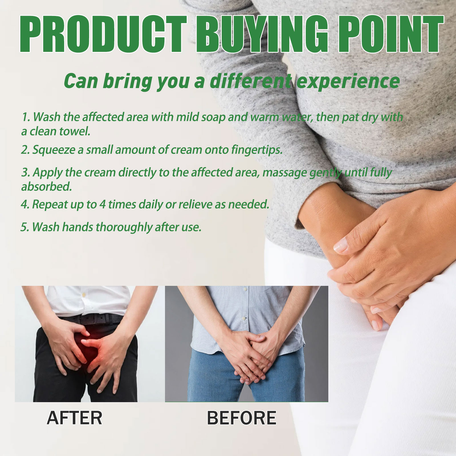 Ximonth Hemorrhoid Care Cream Relives Perianal Discomfort, Eliminates Meat Ball And Relives Hemorrhoid Anus And Relives External Herbal Care Cream 3