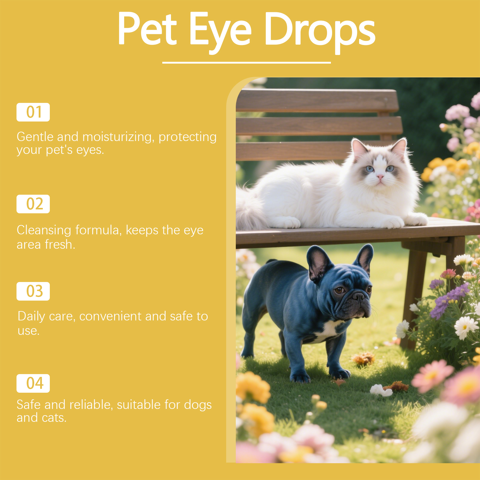 Yegbong Eye Pet Cats And Dogs General Daily Gentle Cleaning Tear Stain Secretion Care Drops_voghion.com