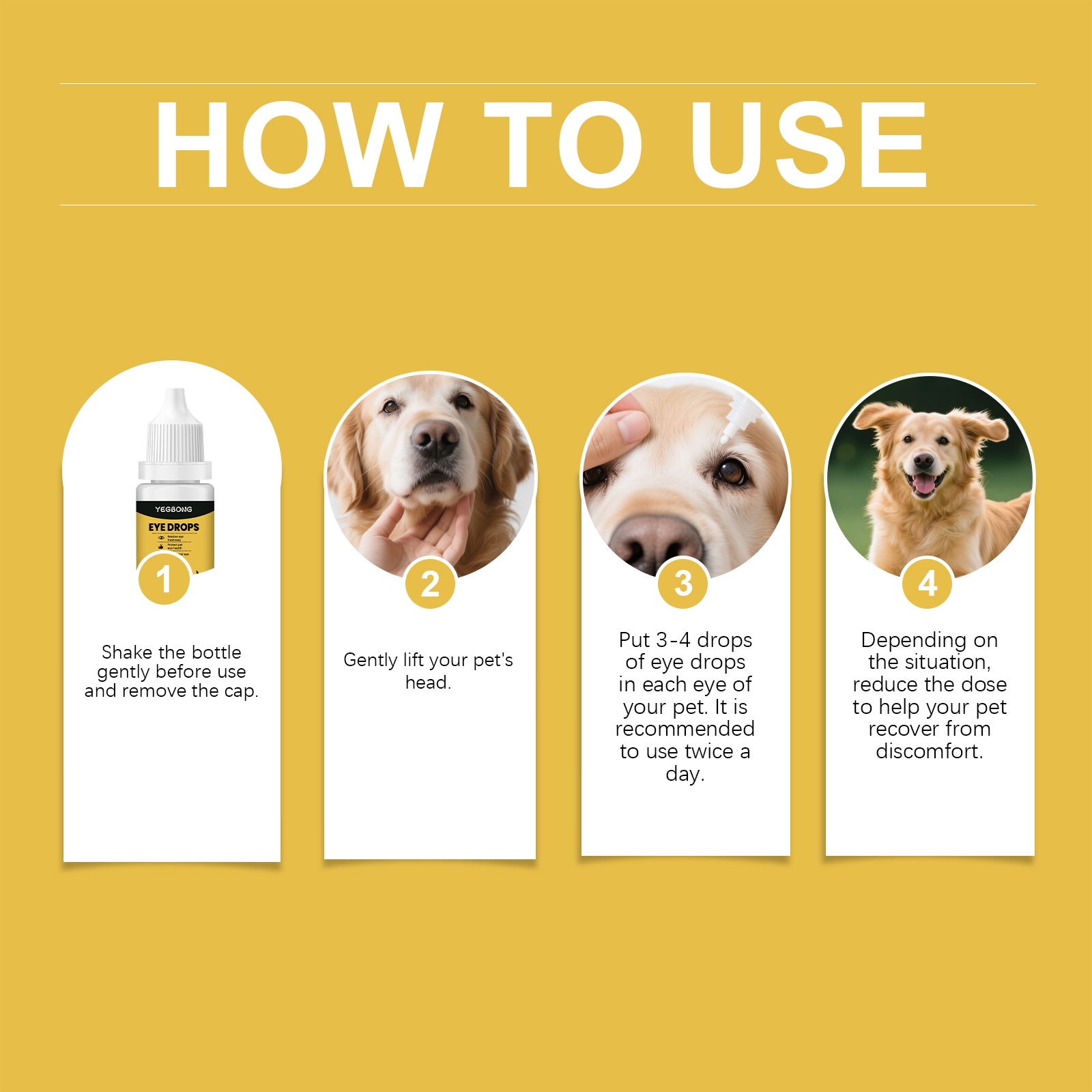 Yegbong Eye Pet Cats And Dogs General Daily Gentle Cleaning Tear Stain Secretion Care Drops_voghion.com