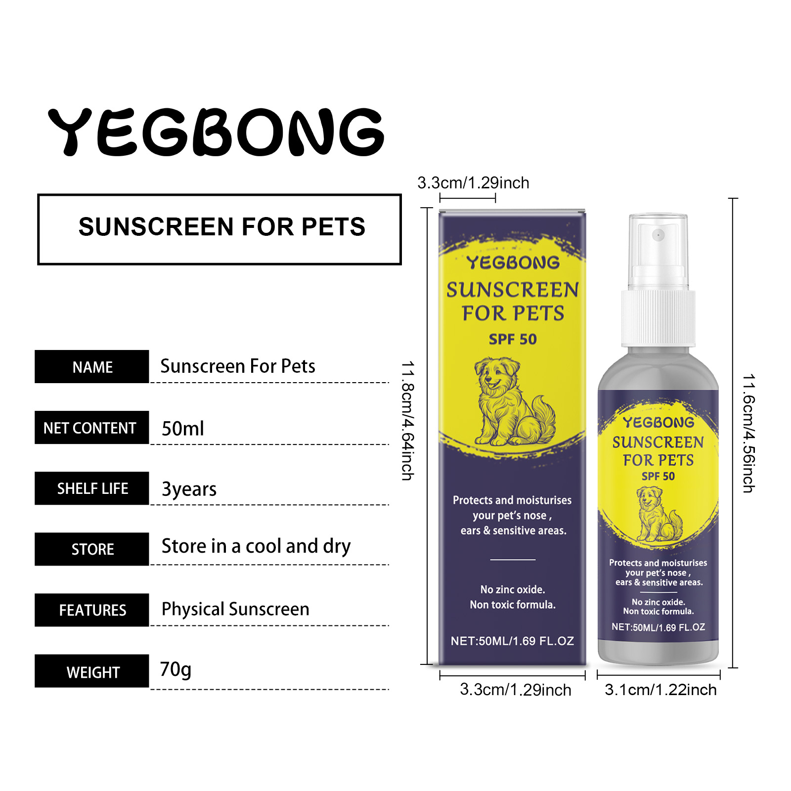Pet Skin Soothing Protective Spray For Cats And Dogs Cleansing_voghion.com