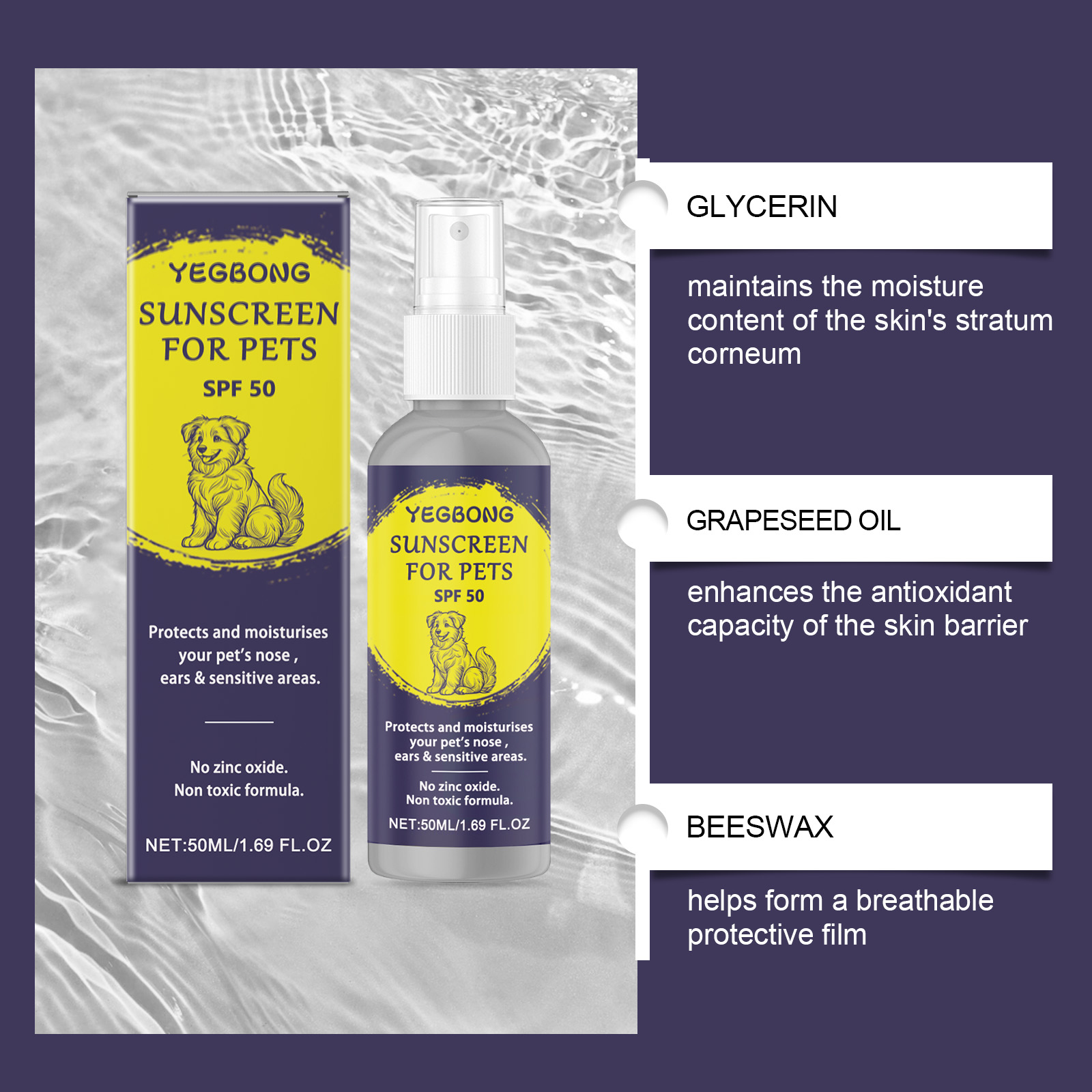 Pet Skin Soothing Protective Spray For Cats And Dogs Cleansing_voghion.com