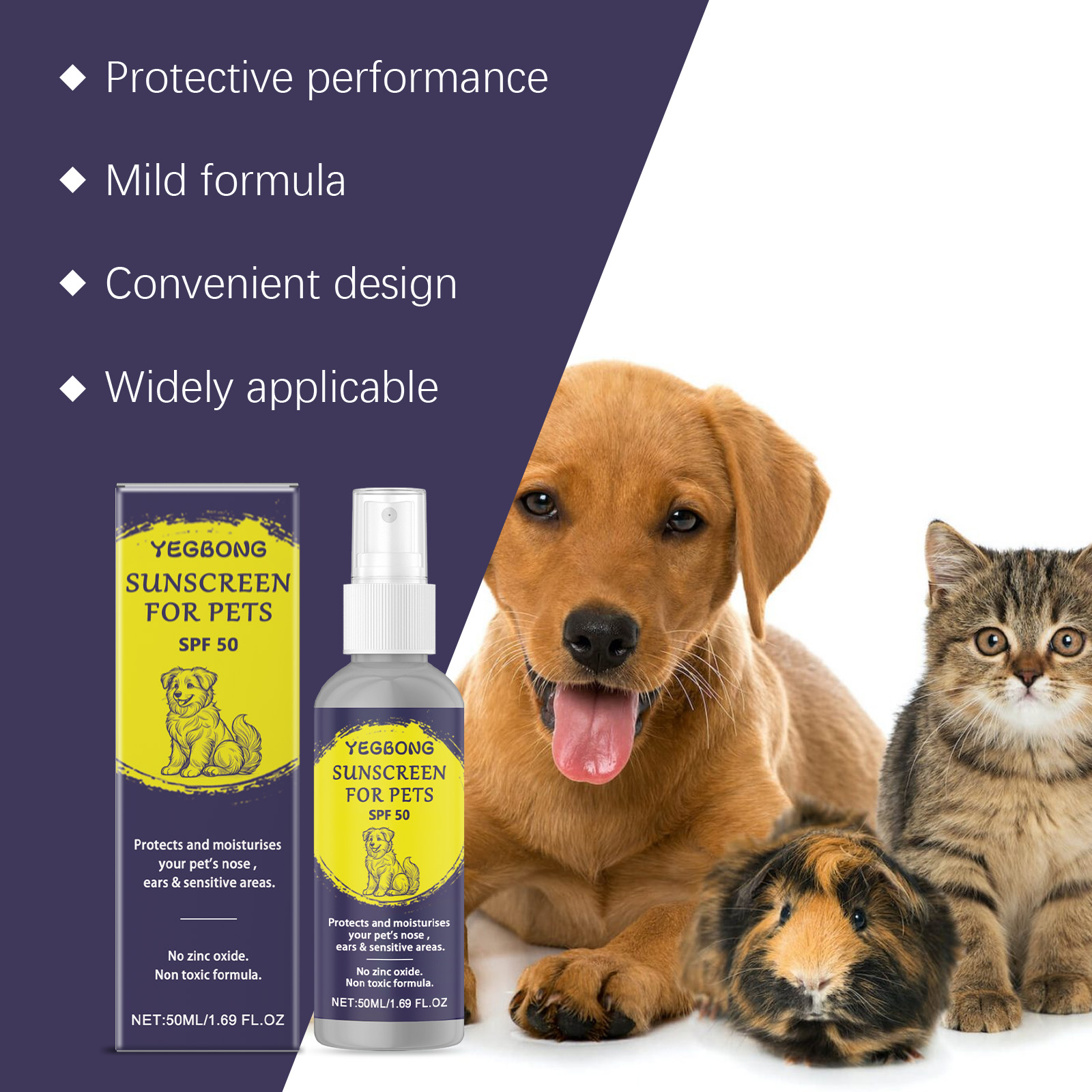 Pet Skin Soothing Protective Spray For Cats And Dogs Cleansing_voghion.com