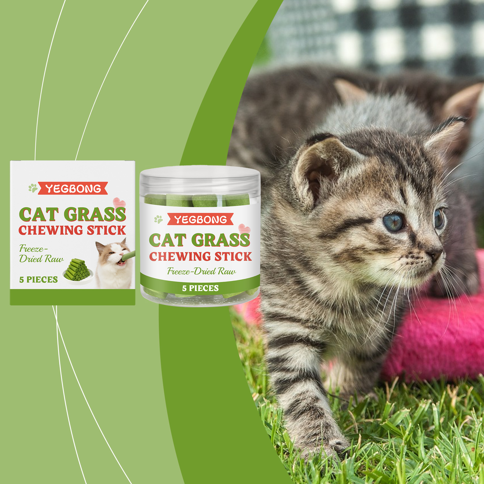 Yegbong Freeze-Dried Cat Stick Pet Teething Boredom Relief Durable Chew Teeth Cleaning Gentle Formula Snack_voghion.com