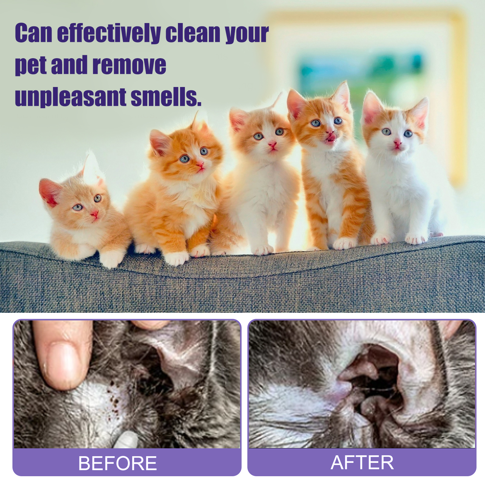 Pet Cleaning Wipes For Cats And Dogs Deodorising And Odour Removal_voghion.com