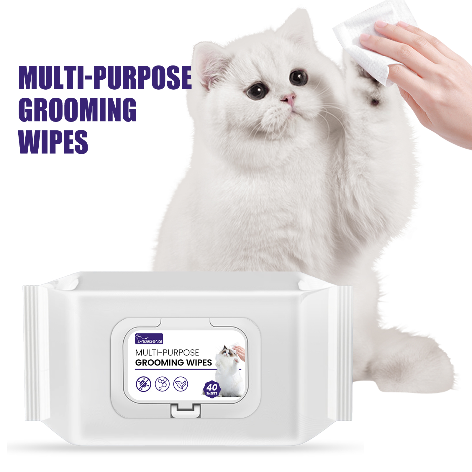 Yegbong Pet Body Cleaning Ear Wax Eye Dirt Deodorizing Odor Removal Universal Wipes For Cats And Dogs_voghion.com