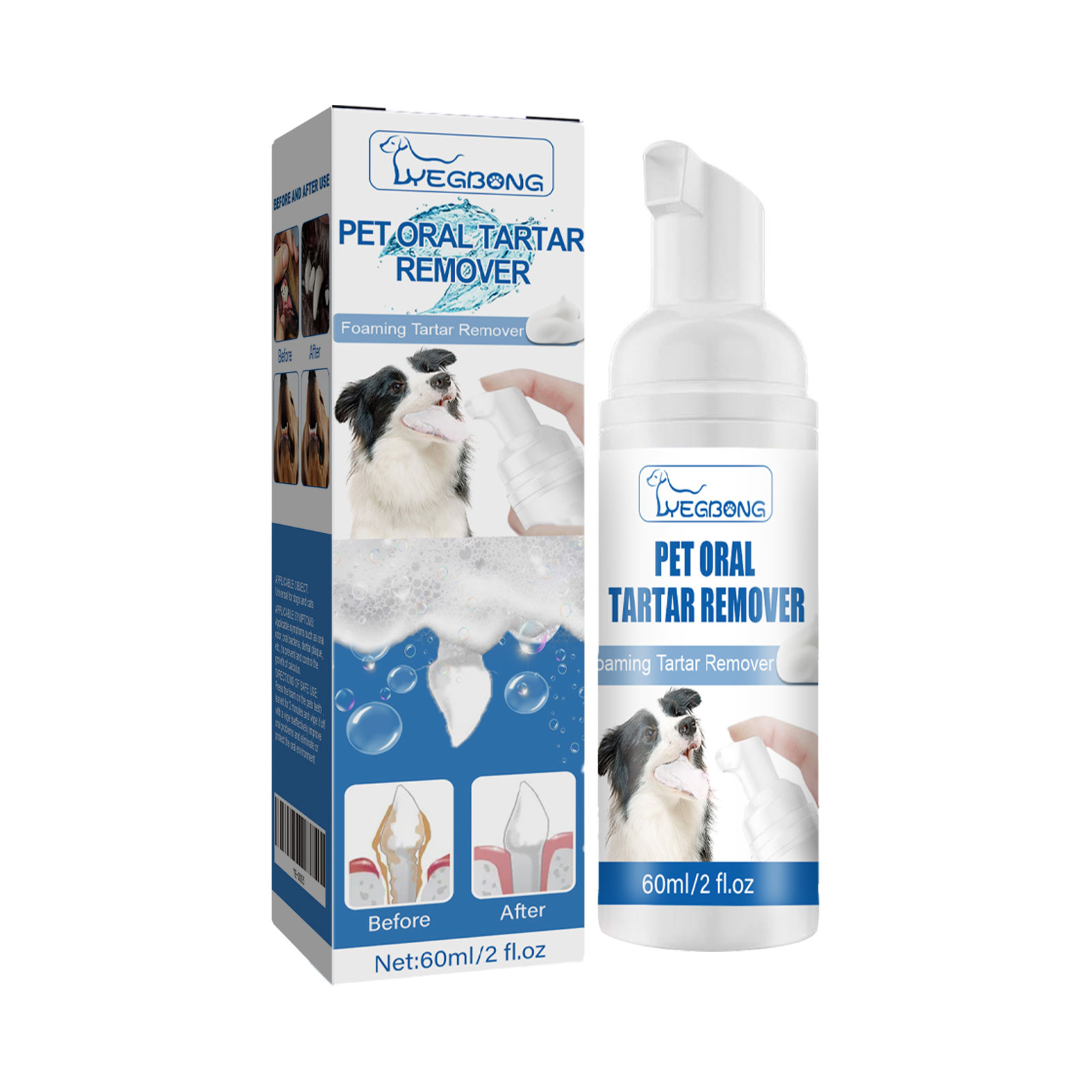 Yegbong Pet Oral Foam: Freshens Breath, Removes Tartar & Plaque, Protects Oral Health