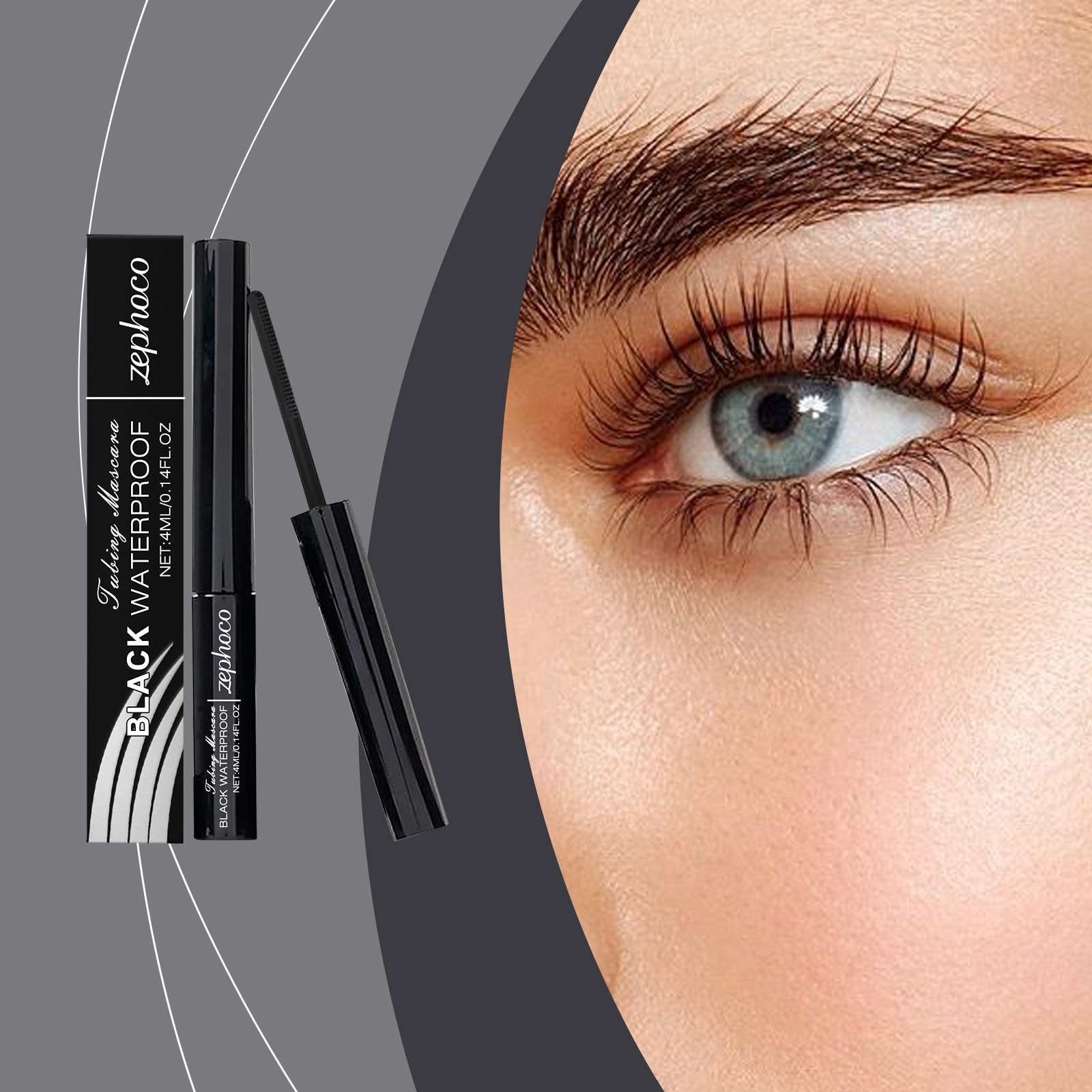 zephoco 3d Black Mascara, Set Quick Dry, Non-Smudgy Curl Natural Long-Lasting Long-Lasting Mascara_voghion.com