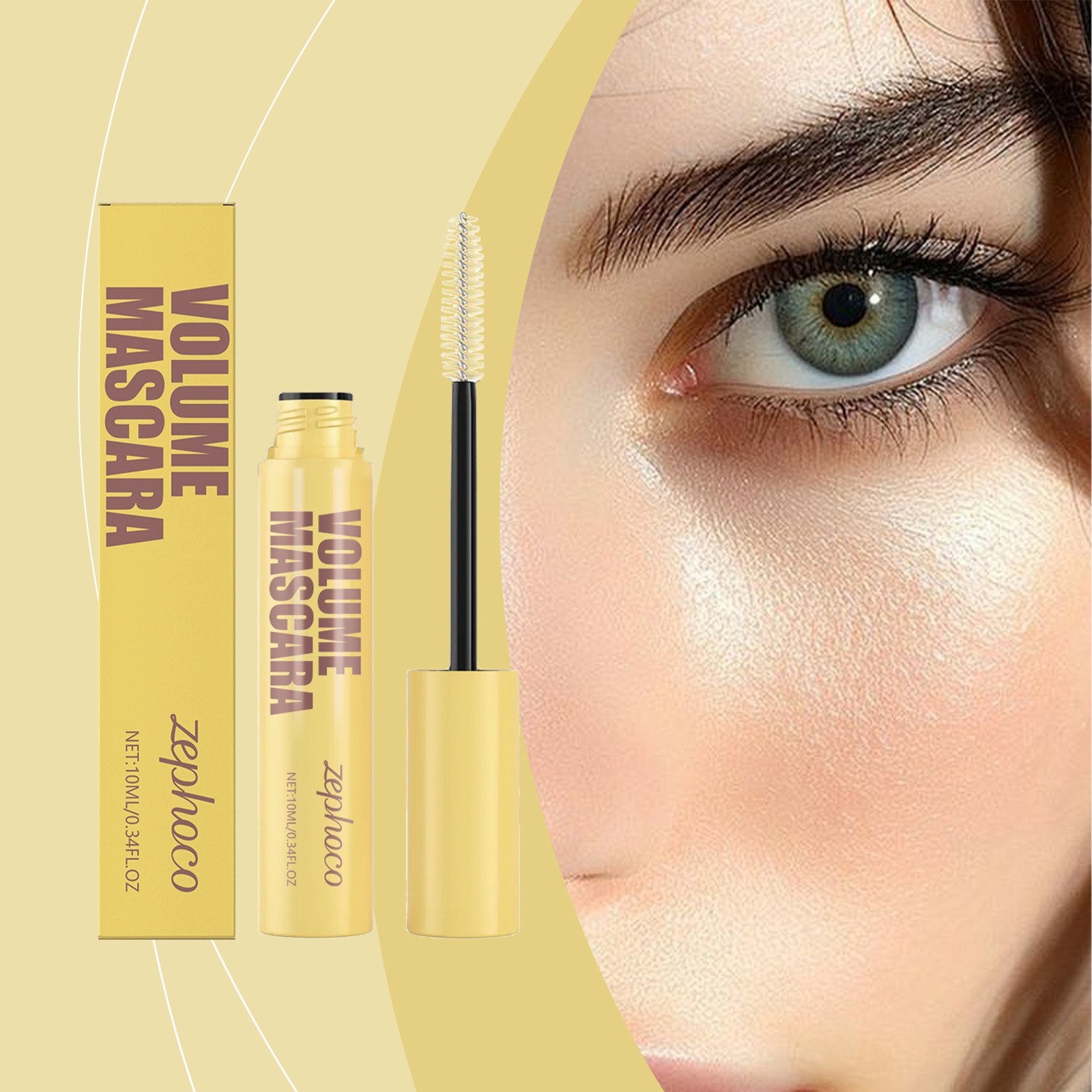 zephoco Thick And Slender Mascara, Mascara Around The Eyes, Natural Without Makeup Smudging, Thick Without Lumps, And Sweat-Proof_voghion.com