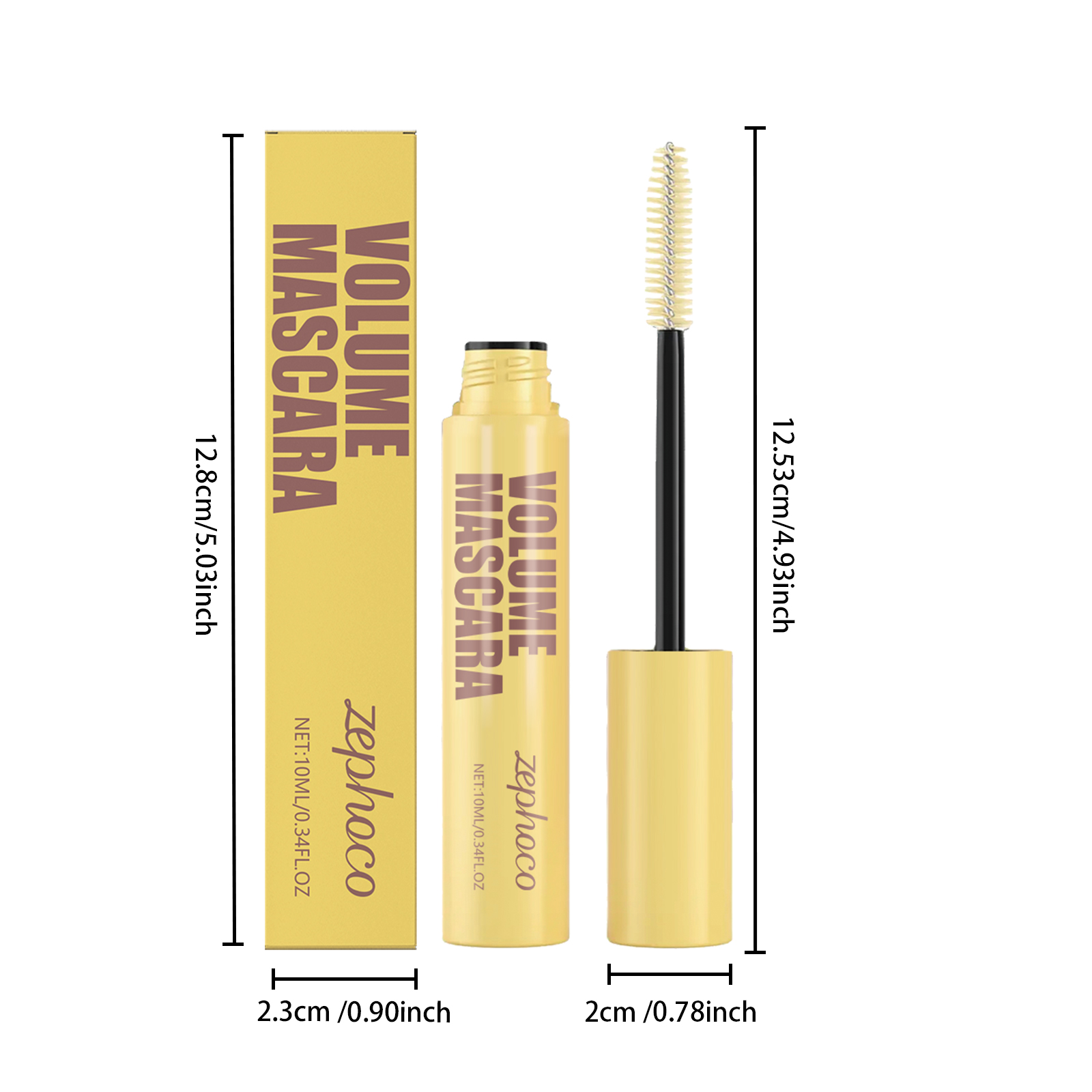 Zephoco Thick And Slender Mascara, Natural Long-lasting Formula_voghion.com