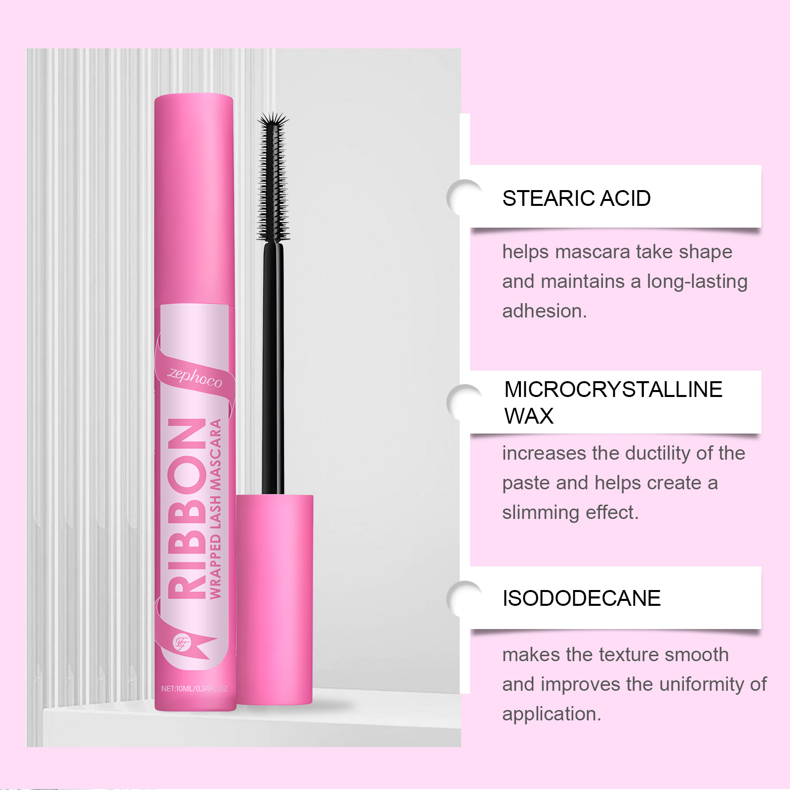 Zephoco Natural Curling Mascara Long Lasting Non Smudge Formula_voghion.com