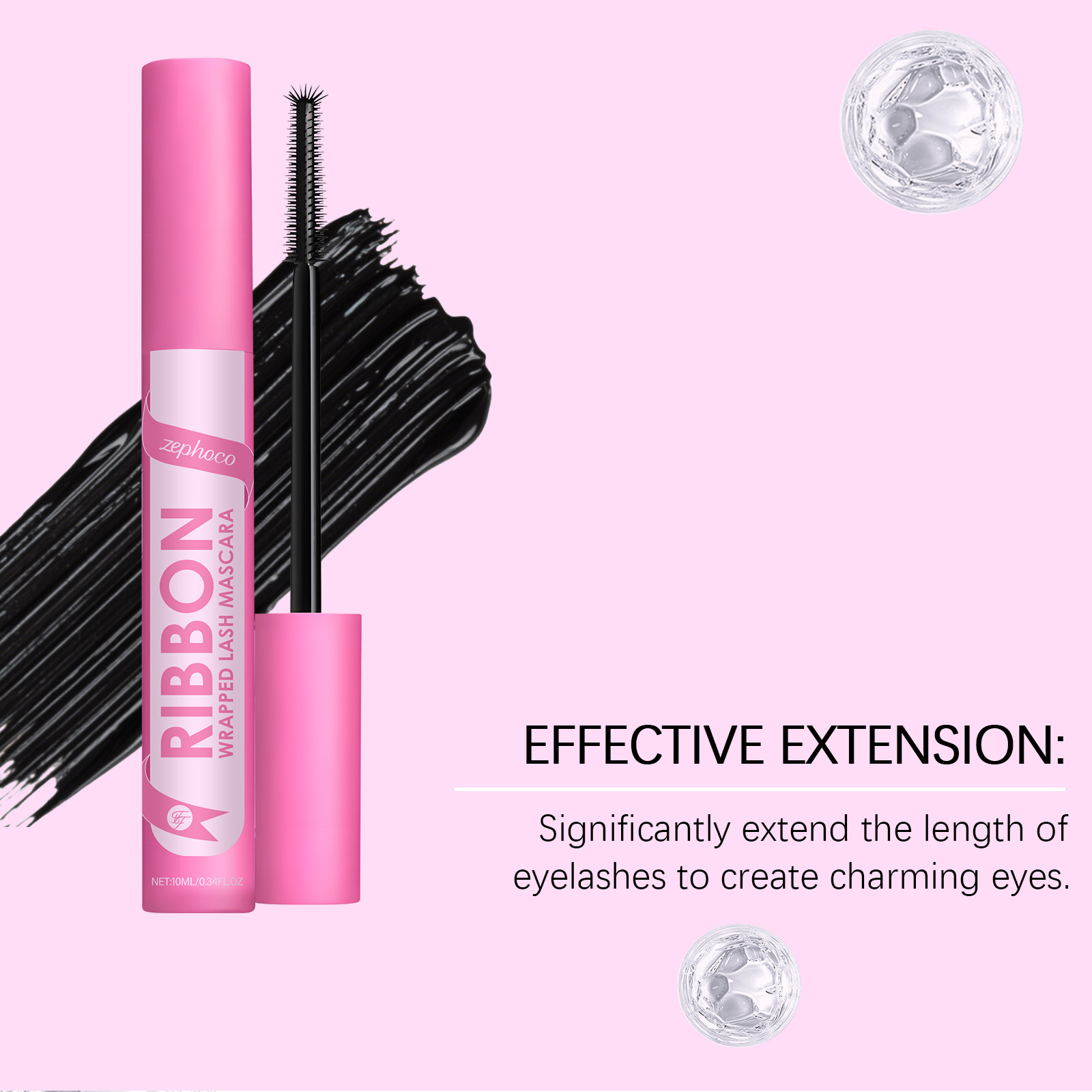 Zephoco Natural Curling Mascara Long Lasting Non Smudge Formula_voghion.com