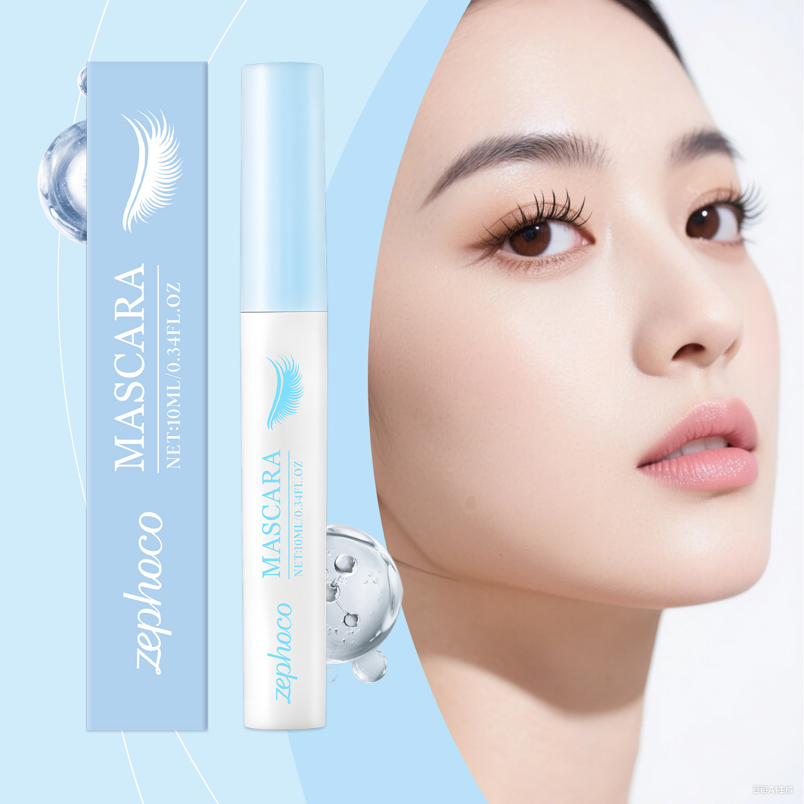 Zephoco Curling Mascara Natural Shape Long Lasting Non Smudge_voghion.com