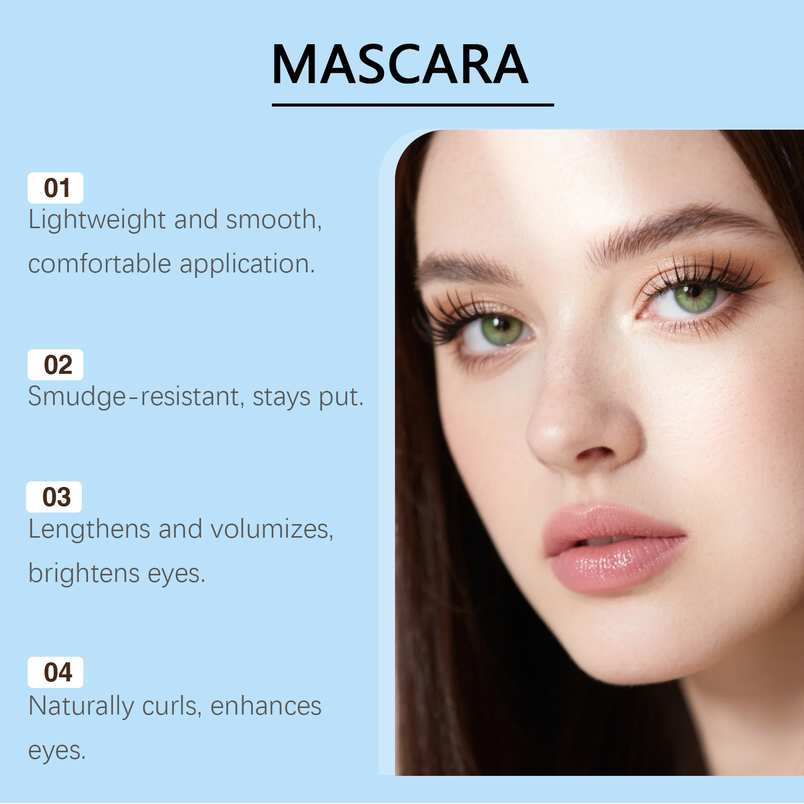 Zephoco Curling Mascara Natural Shape Long Lasting Non Smudge_voghion.com