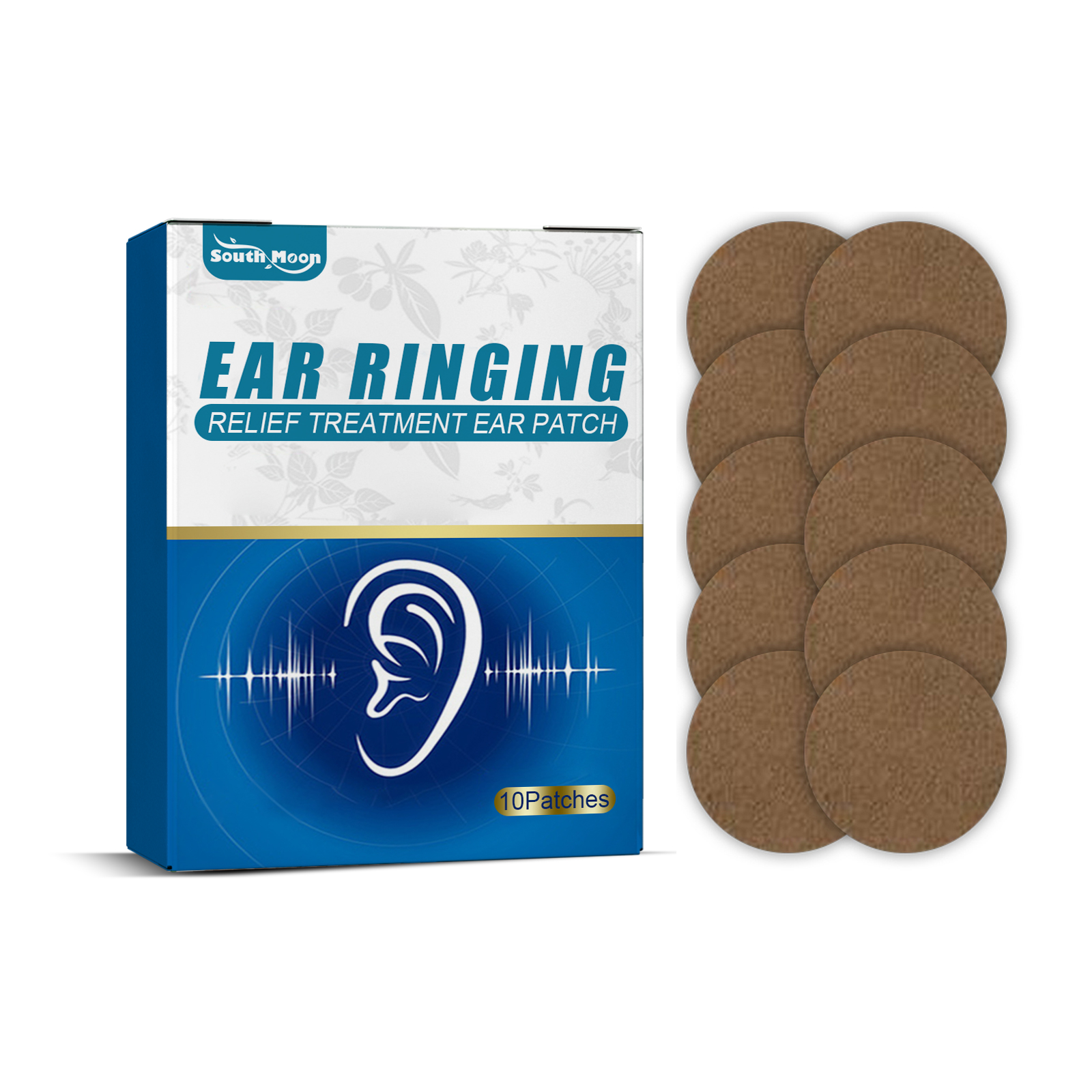South Moon Tinnitus Patch: Relieves Tinnitus, Hearing Loss with Natural Herbal Formula