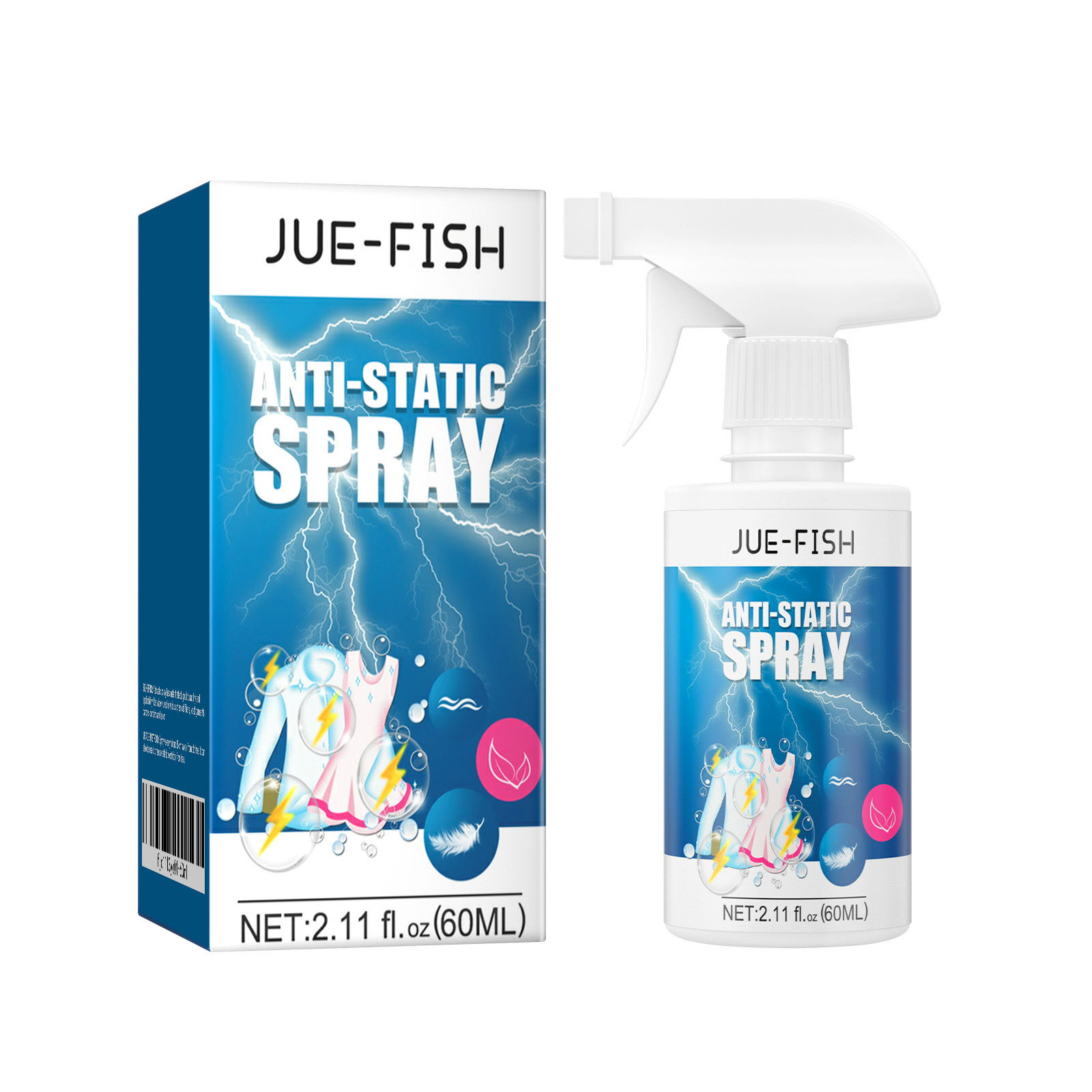 Anti-Static Spray for Fabric Clothes Duvet Static Remover Home Use