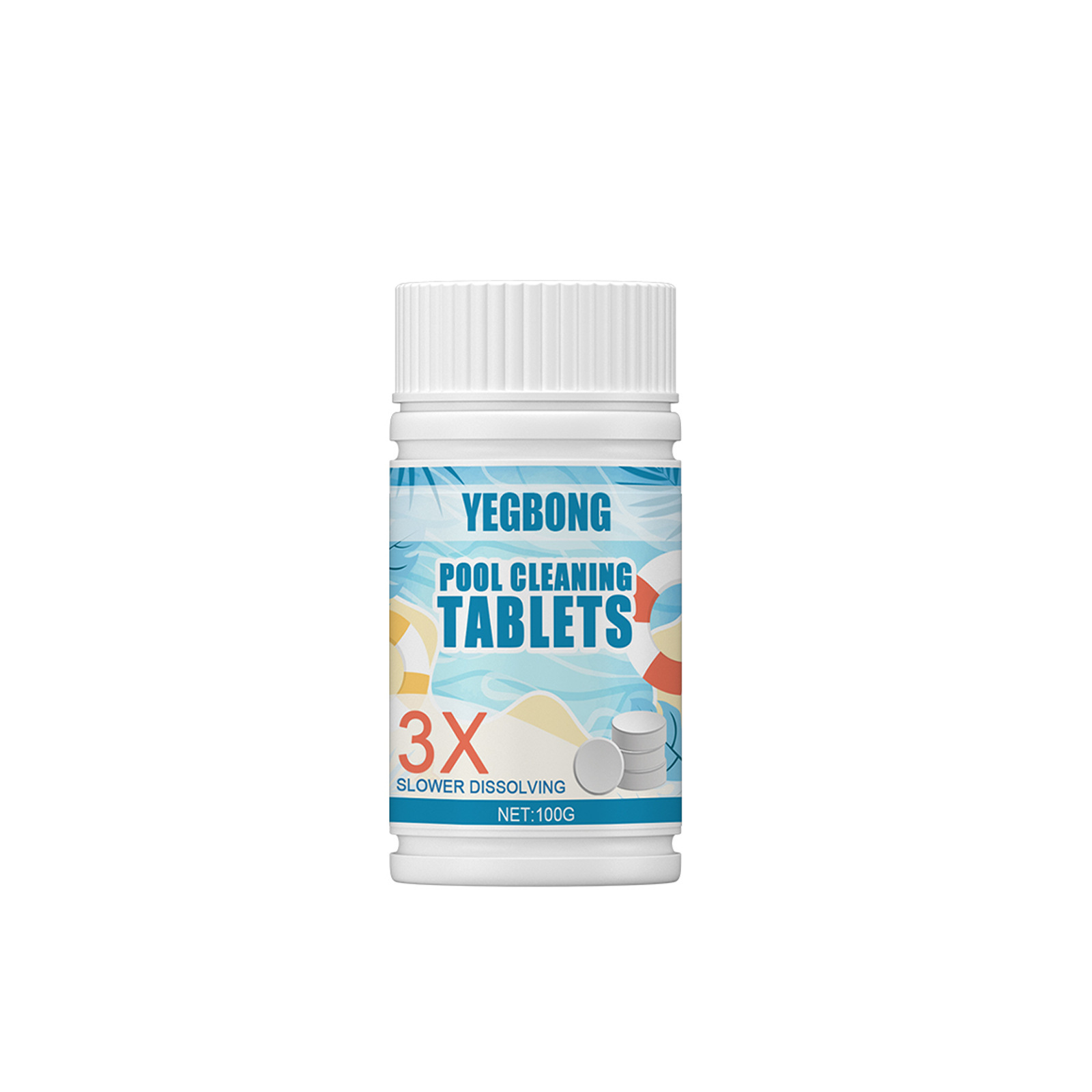 Yegbong Pool Cleaning Effervescent Tablets: Rapidly Purify Water for a Crystal Clear Swimming Experience
