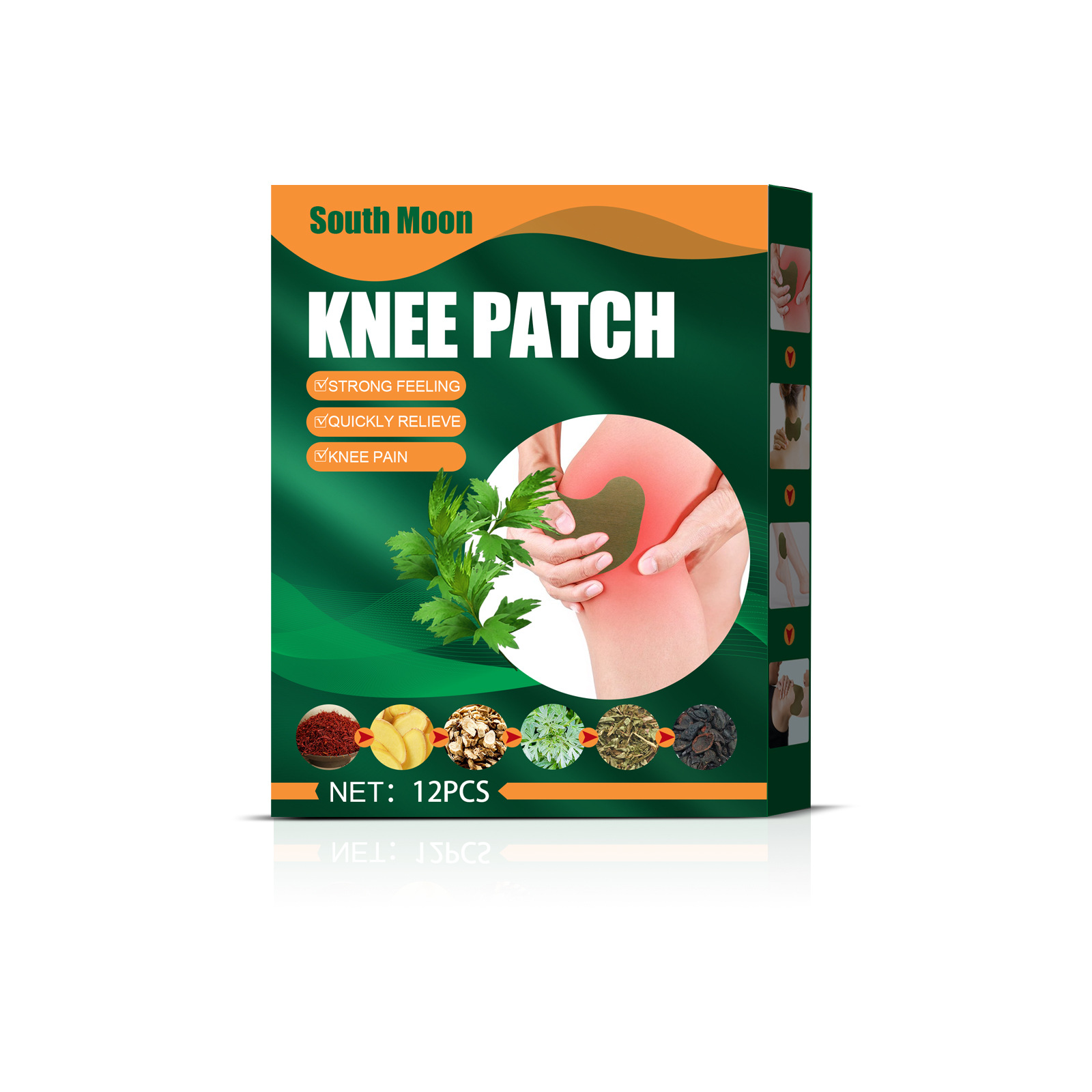 South Moon Mugwort Knee Patch - Pain Relief, Soothes Discomfort, Promotes Circulation