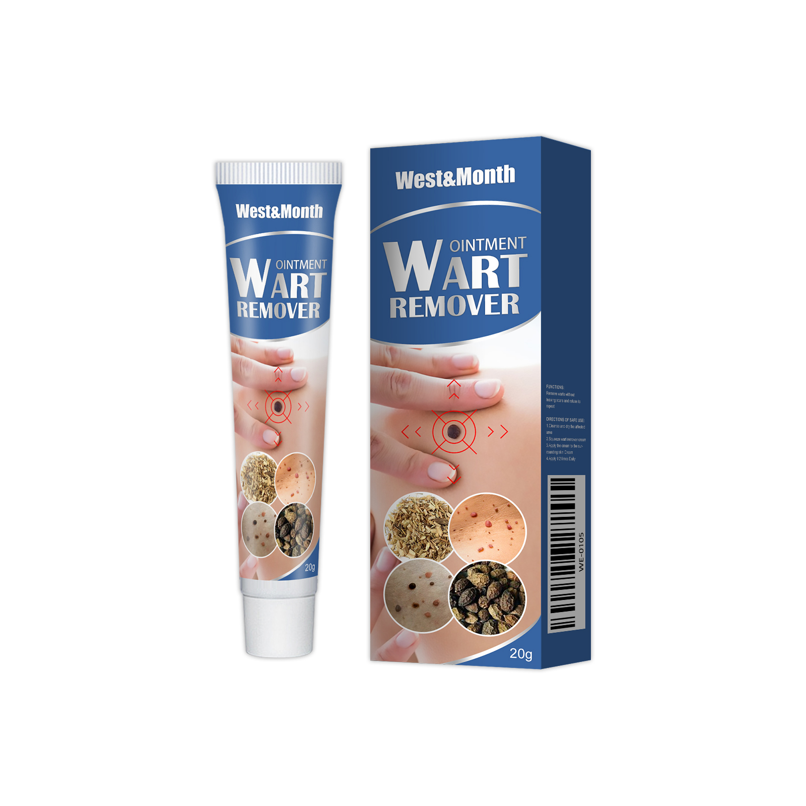 West&Month Wart Removal Cream: Gently Removes Warts, Scar-Free Repair, Restores Smooth and Healthy Skin