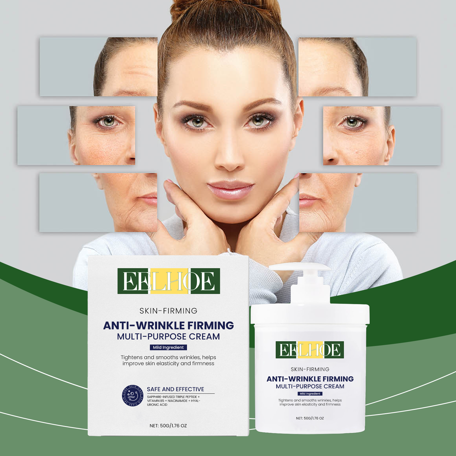 EELHOE Firming Moisturizer Hydrates And Lifts Care For Facial Skin Soft Shine Brightening Cream_voghion.com