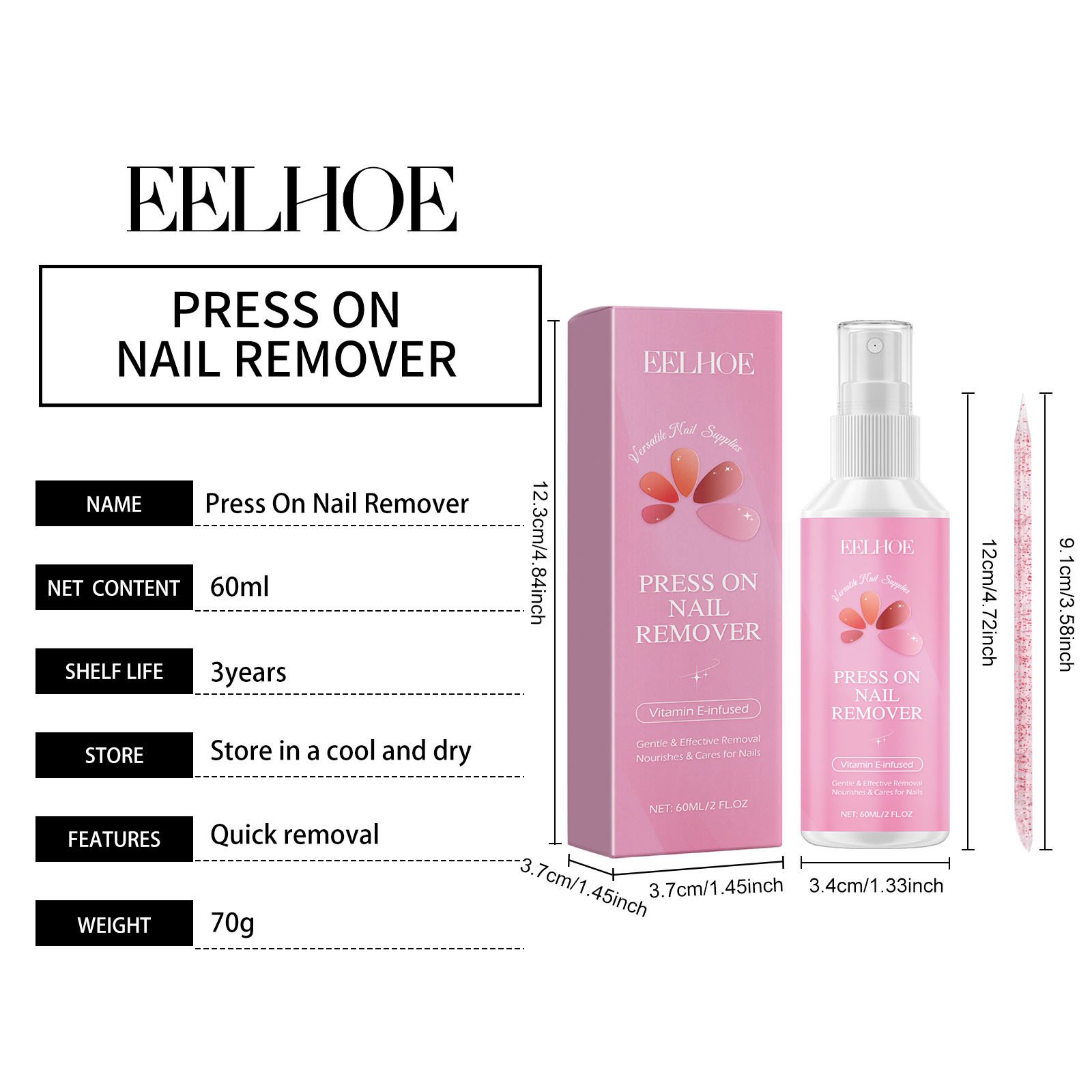 Eelhoe Nagelkleberentferner Sanfter Nagellackentferner Für Gel_voghion.com