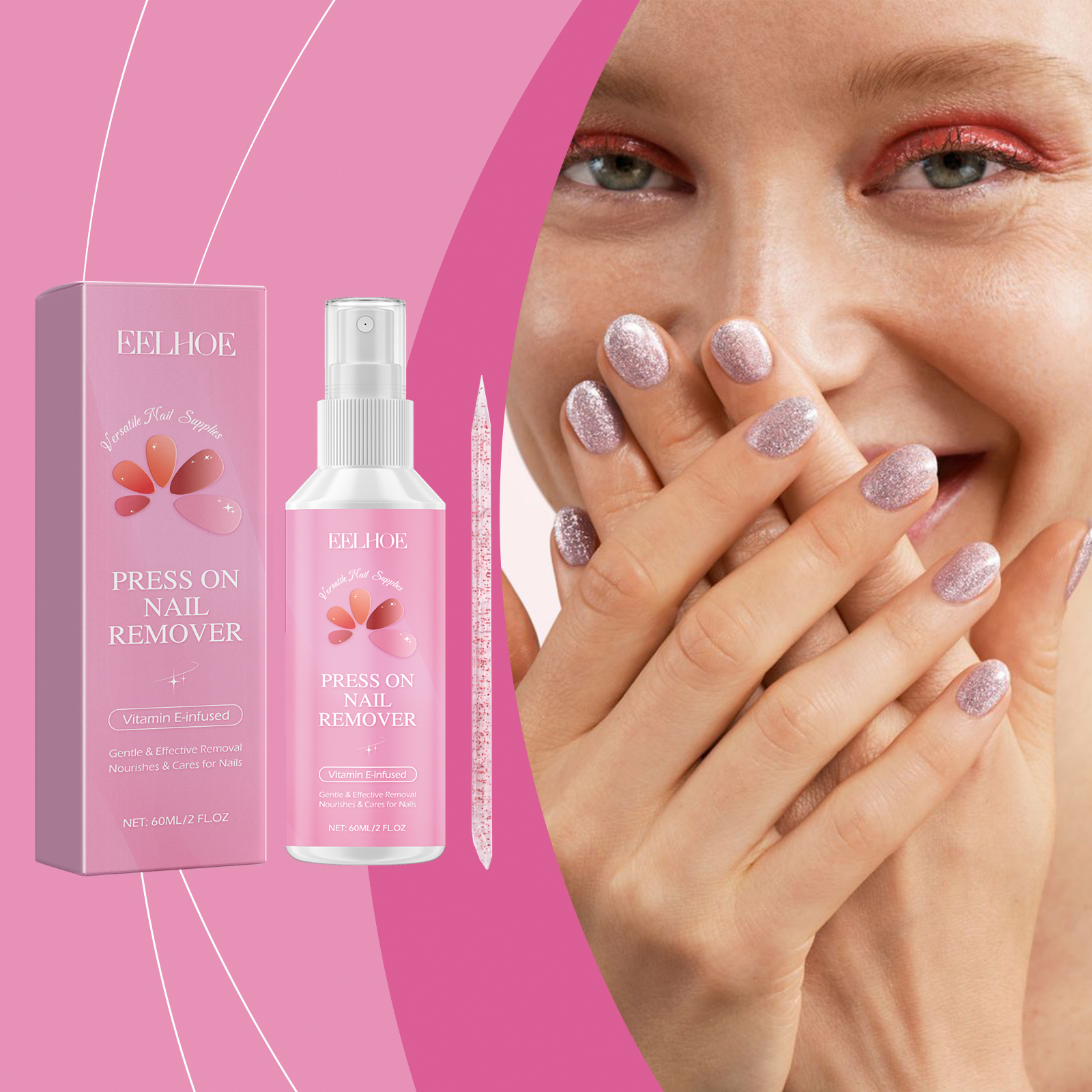 Eelhoe Nagelkleberentferner Sanfter Nagellackentferner Für Gel_voghion.com