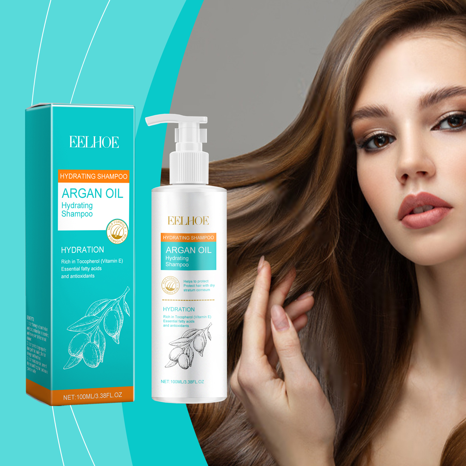 EELHOE Argan Oil Moisturizing Repair Shampoo Moisturizes Dry Hair And Oil Control_voghion.com