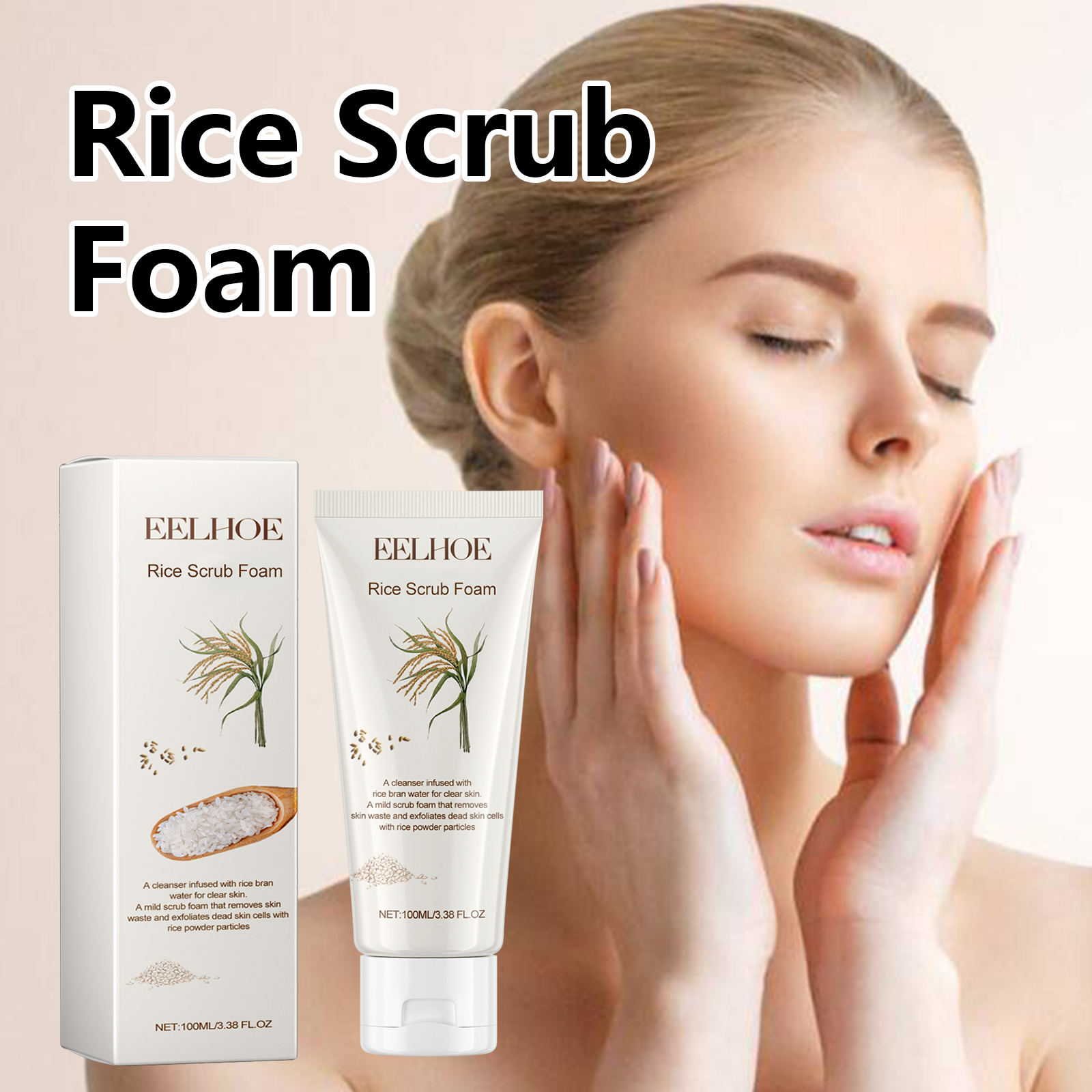 eelhoe-rice-scrub-foam-deeply-clean-firming-pores-repair-facial-dull-skin-shine-white-face eelhoe-rice-scrub-foam-deeply-clean-firming-pores-repair-facial-dull-skin-shine-white-face