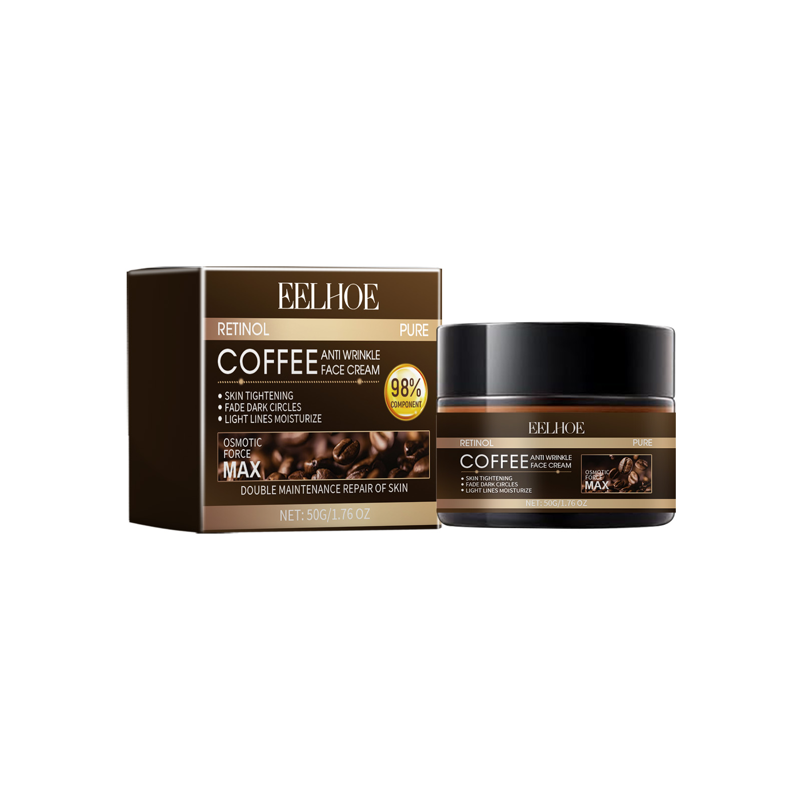 EELHOE Retinol Coffee Cream Gently Nourishes Facial Skin And Moisturizes Moisturizing Skin Care Cream_voghion.com