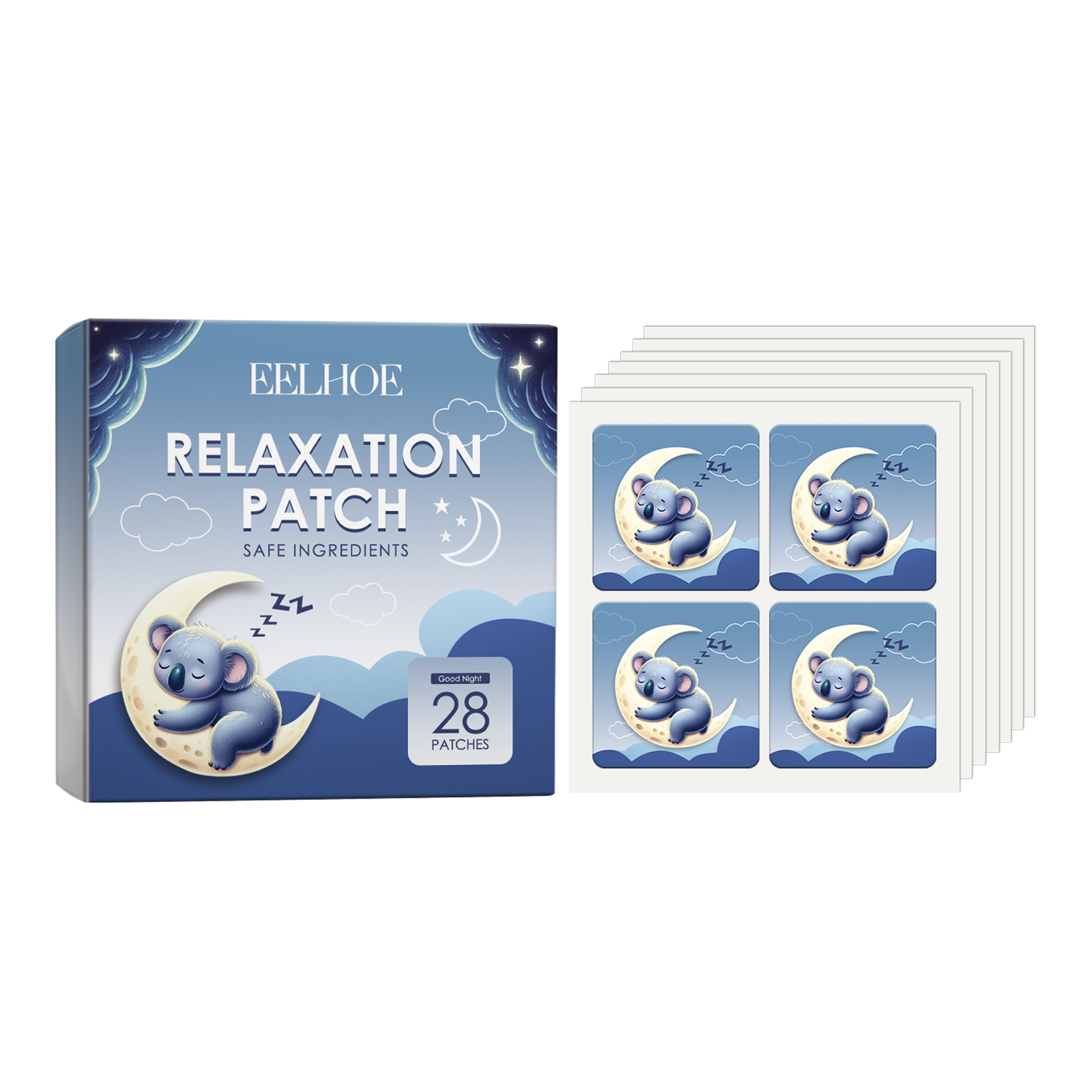 EELHOE Sleep Goodnight Patches: Improve Insomnia & Nightmares, Relax Mind & Body, Help Fall Asleep Quickly for Peaceful Nights