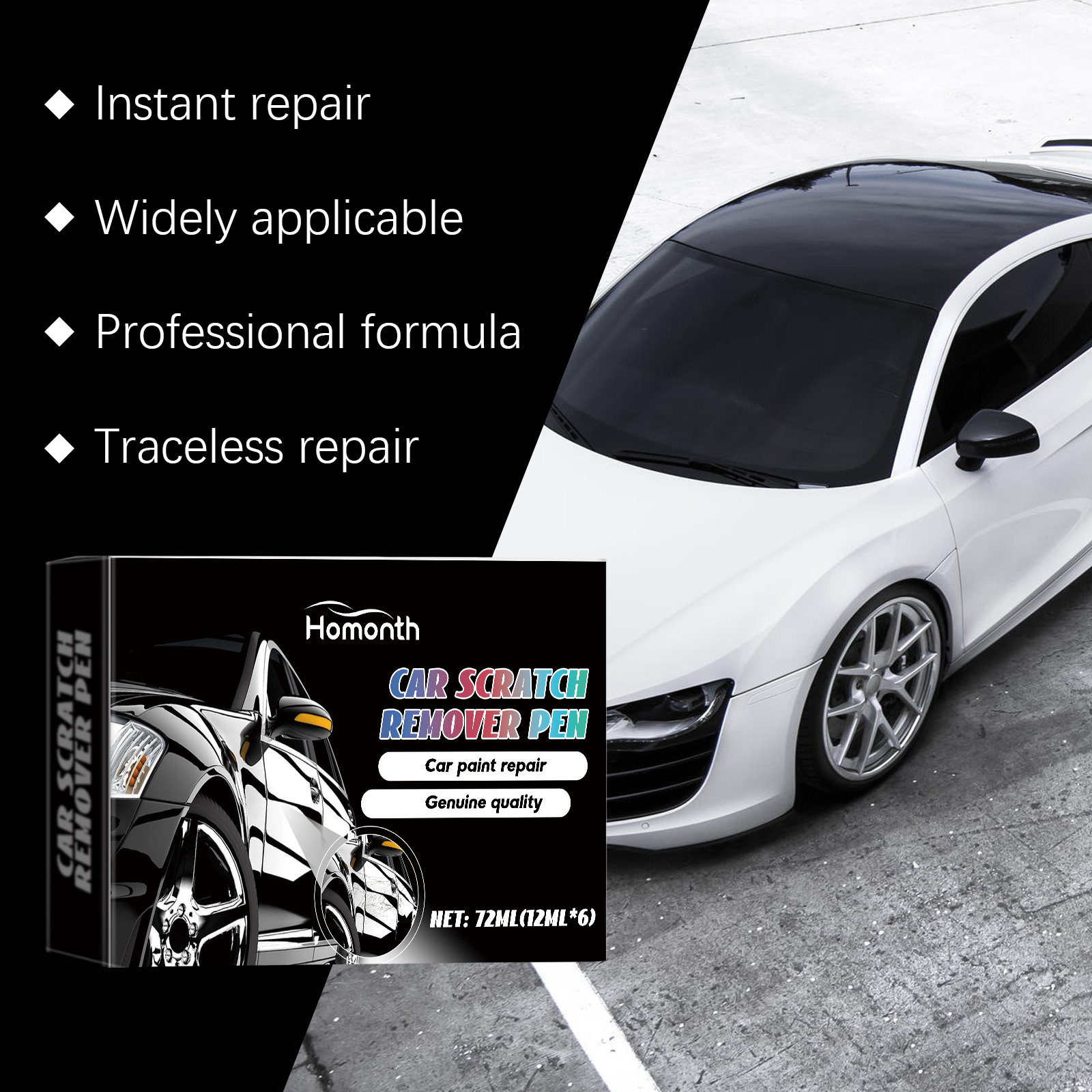 Homonth Automotive Scratch Repair Paint Pen 6-Color Kit Automotive Scratch Repair Refurbished Paint Pen_voghion.com