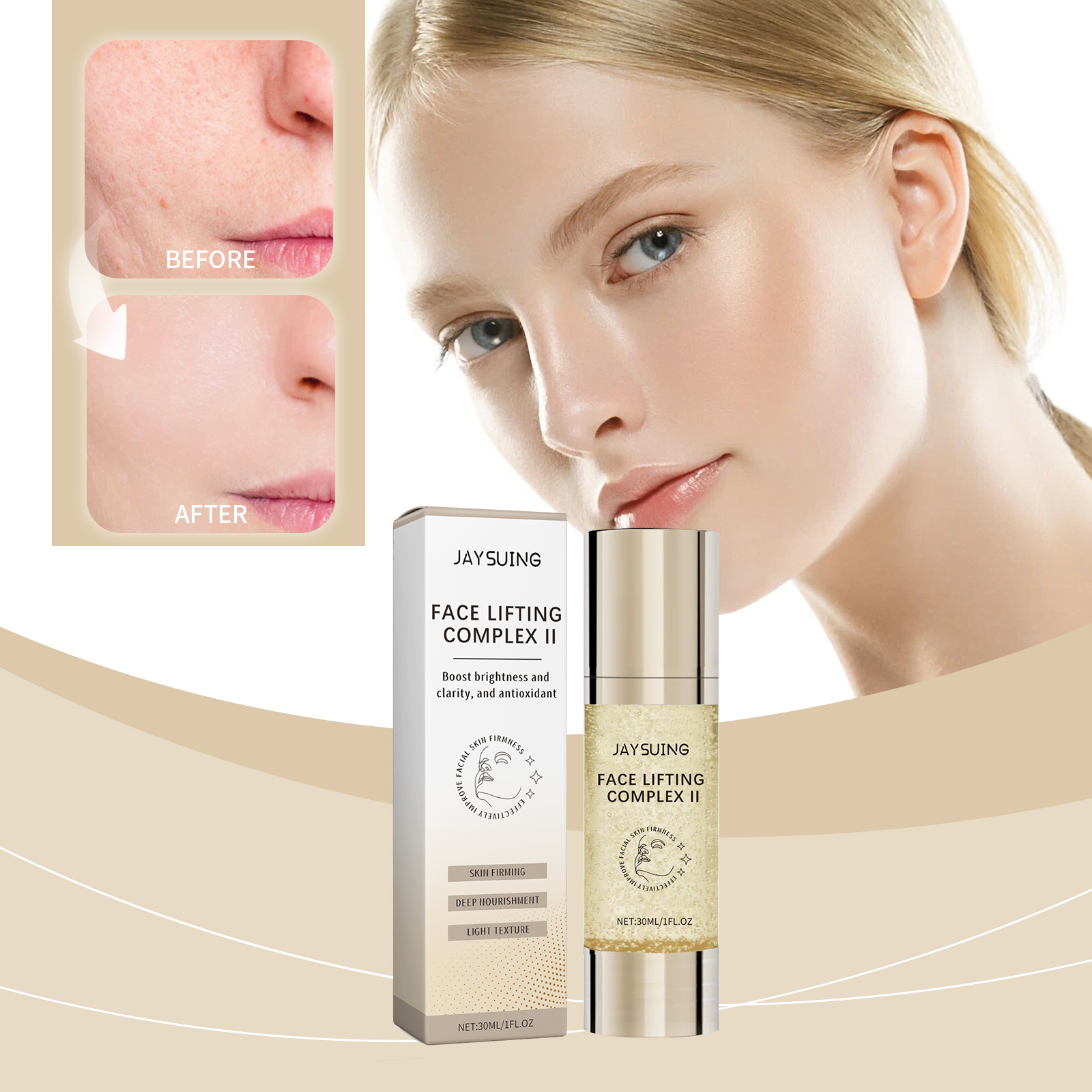 Jaysuing Face Firming Serum To Enhance Skin Elasticity, Firming, Hydrating And Moisturizing Daily Skincare Serum_voghion.com