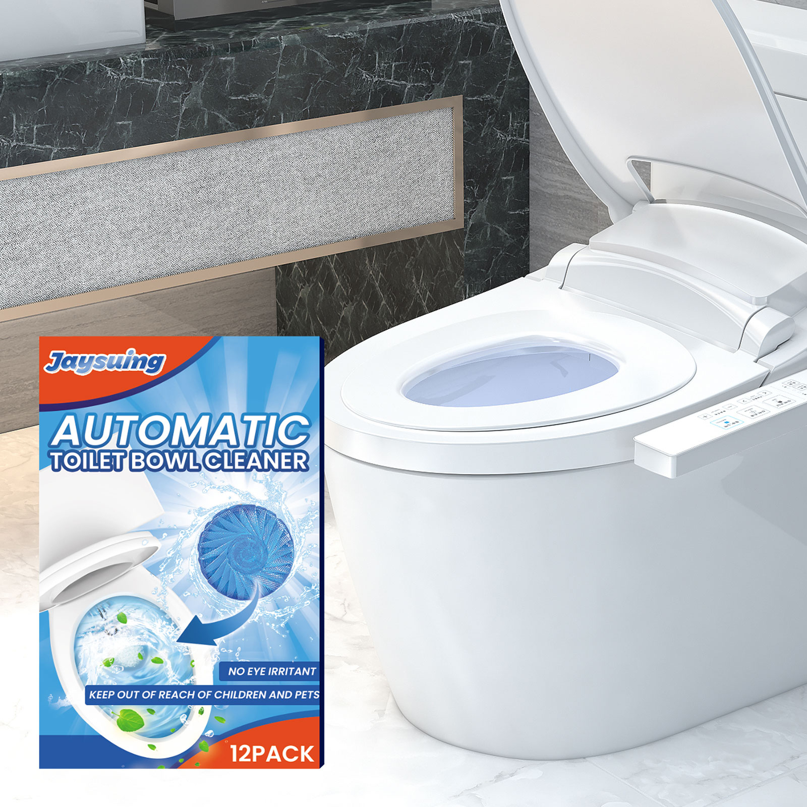 Jaysuing Toilet Cleaner Tablet, Toilet Clean Urine Stains Dirt Odor And Keep Fragrance Toilet Cleaner Tablet