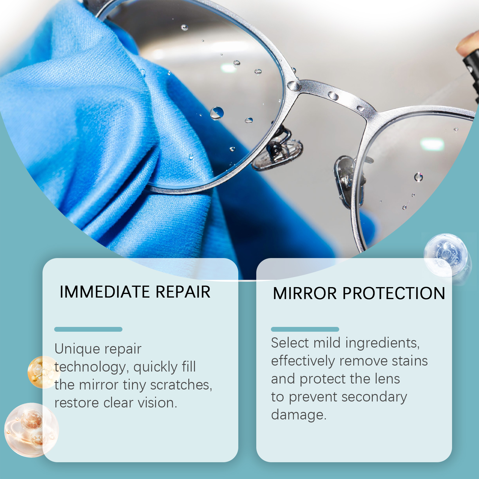 Jakehoe Lens Cleaning Spray Glasses Anti-Fogging Clear Vision Clean Lens Maintenance Portable Spray_maomaolike.com