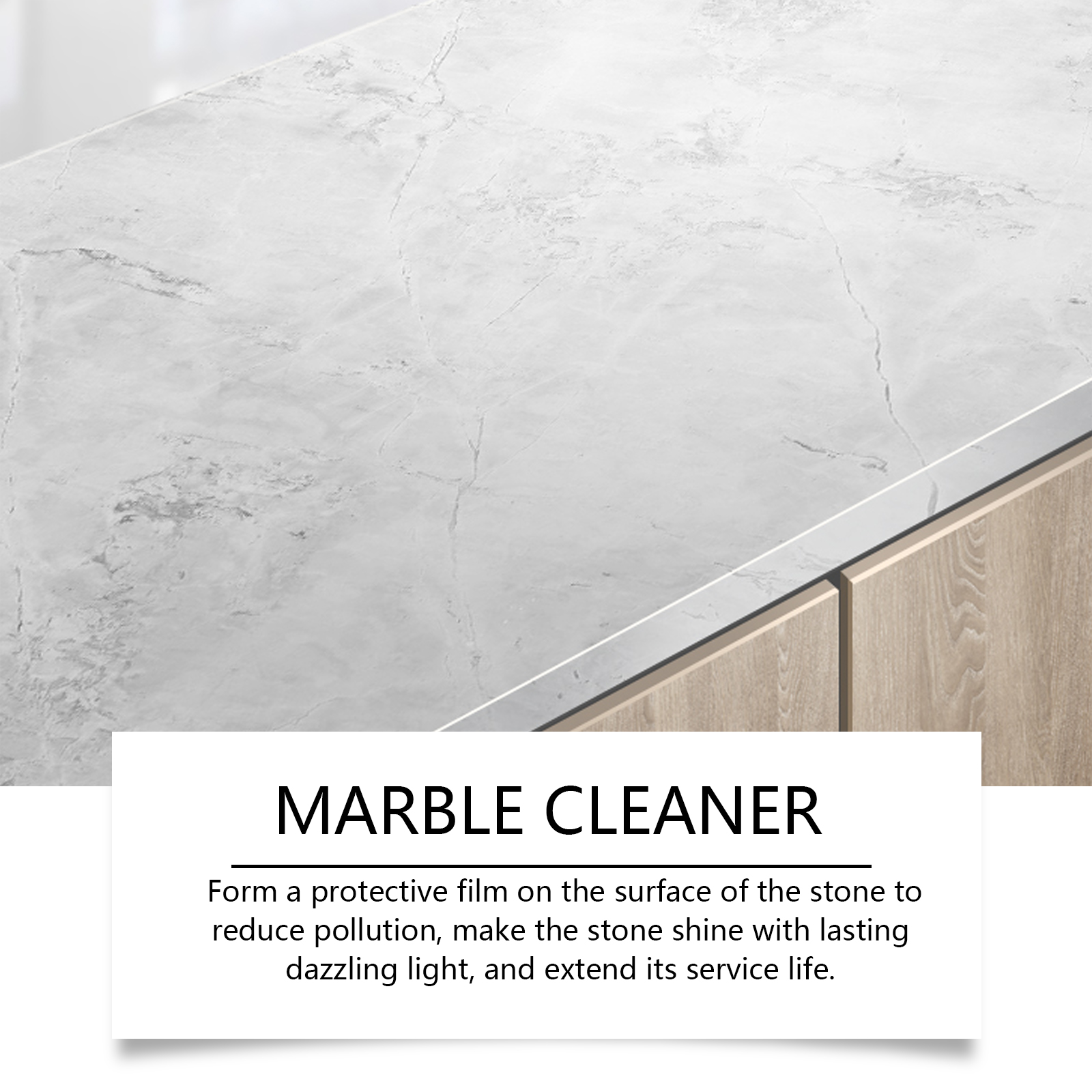 Jakehoe Marble Cleaner, Household Kitchen Countertop Marble Cleaning Decontamination Maintenance Renovation Cleaner_voghion.com