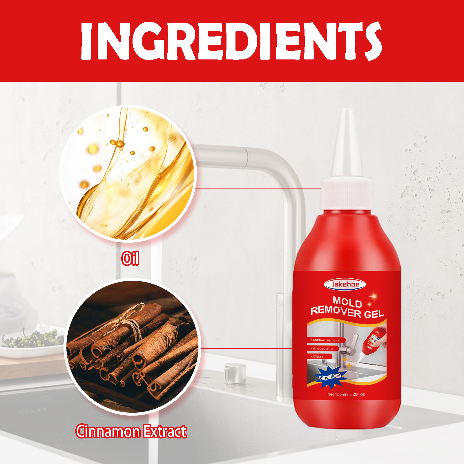 Jakehoe Mildew Remover Gel, Multi-Functional Mildew Remover Wall Tile Crevices Refrigerator Washing Machine Rubber Ring Cleaner_voghion.com