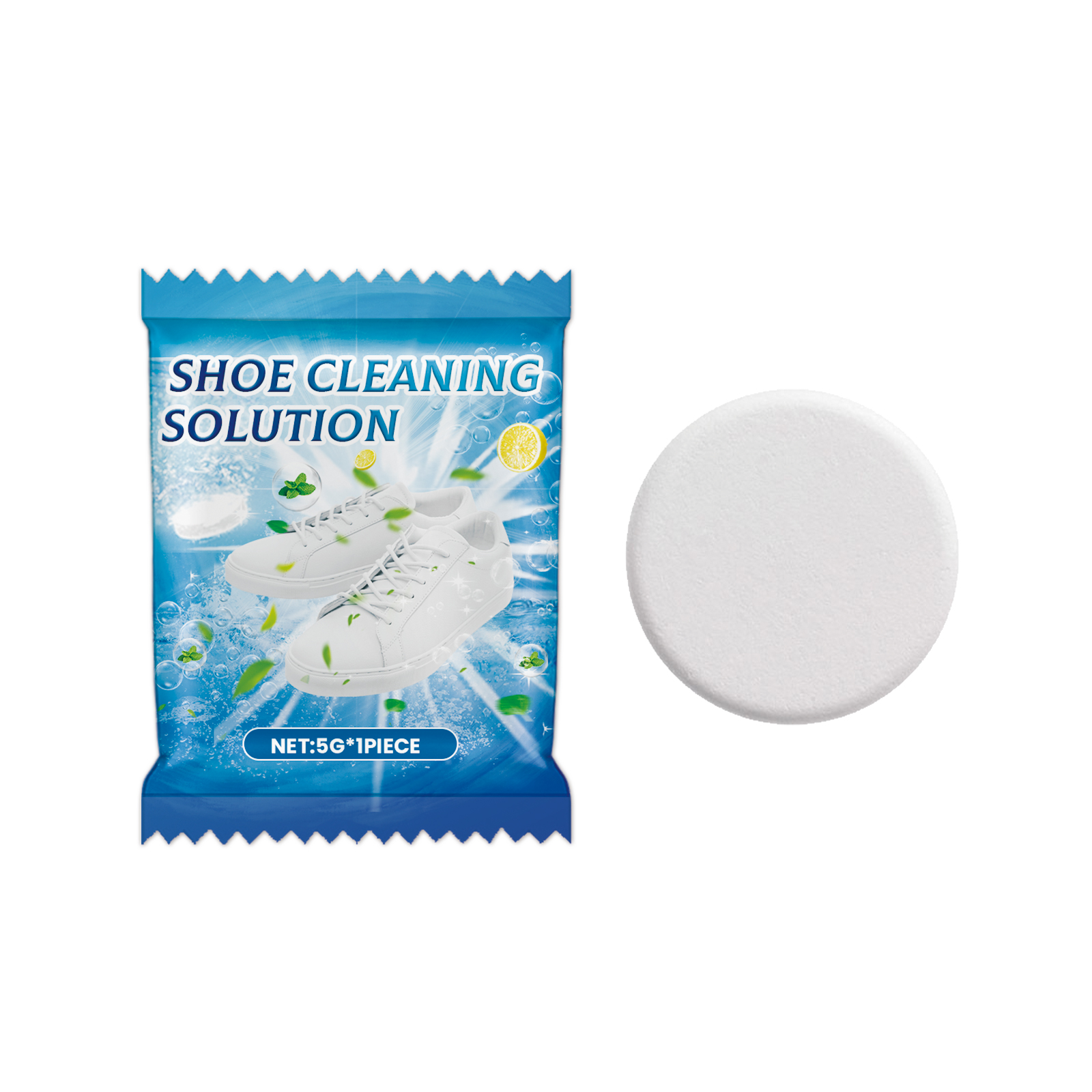 Jakehoe White Sneaker Cleaning Tablets - Portable & Fast-Acting, Restores Shoes to Pristine White