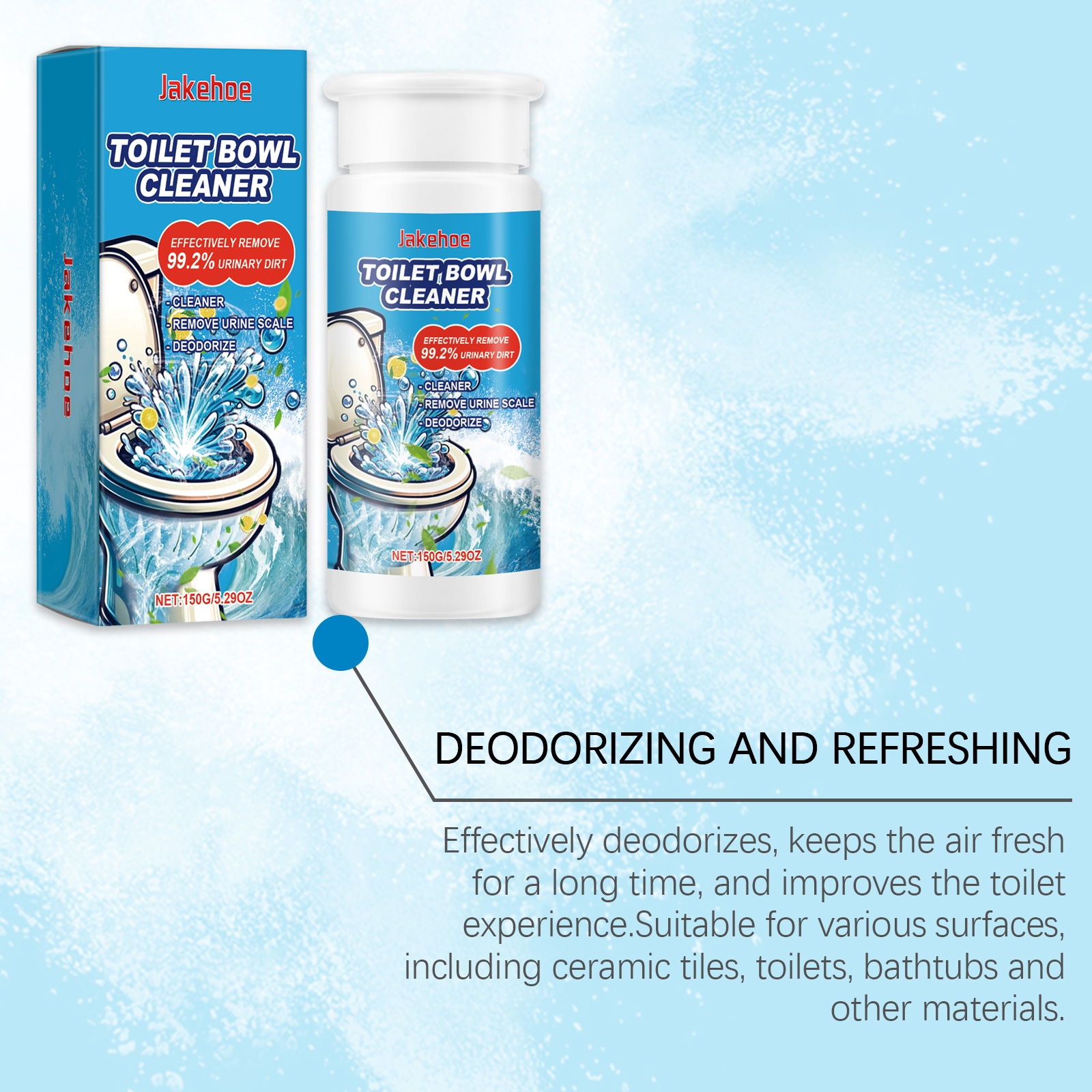 Jakehoe Splash Foam Toilet Cleaner Toilet Toilet Decontamination Decontamination Deodorizing Foam Cleaner_voghion.com