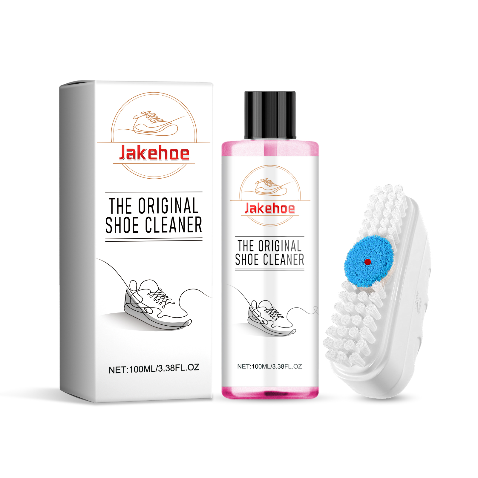 Jakehoe The Original Shoe Cleaner, Small White Shoes Sneakers Upper Yellow Edge Clean Stains Bright Clean_voghion.com