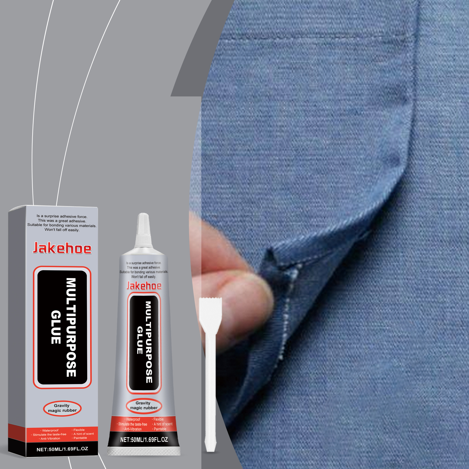 Jakehoe Multi-Purpose Glue, Liquid Adhesive Waterproof Leather Fabric Patch Cracks Multi-Purpose Glue_voghion.com
