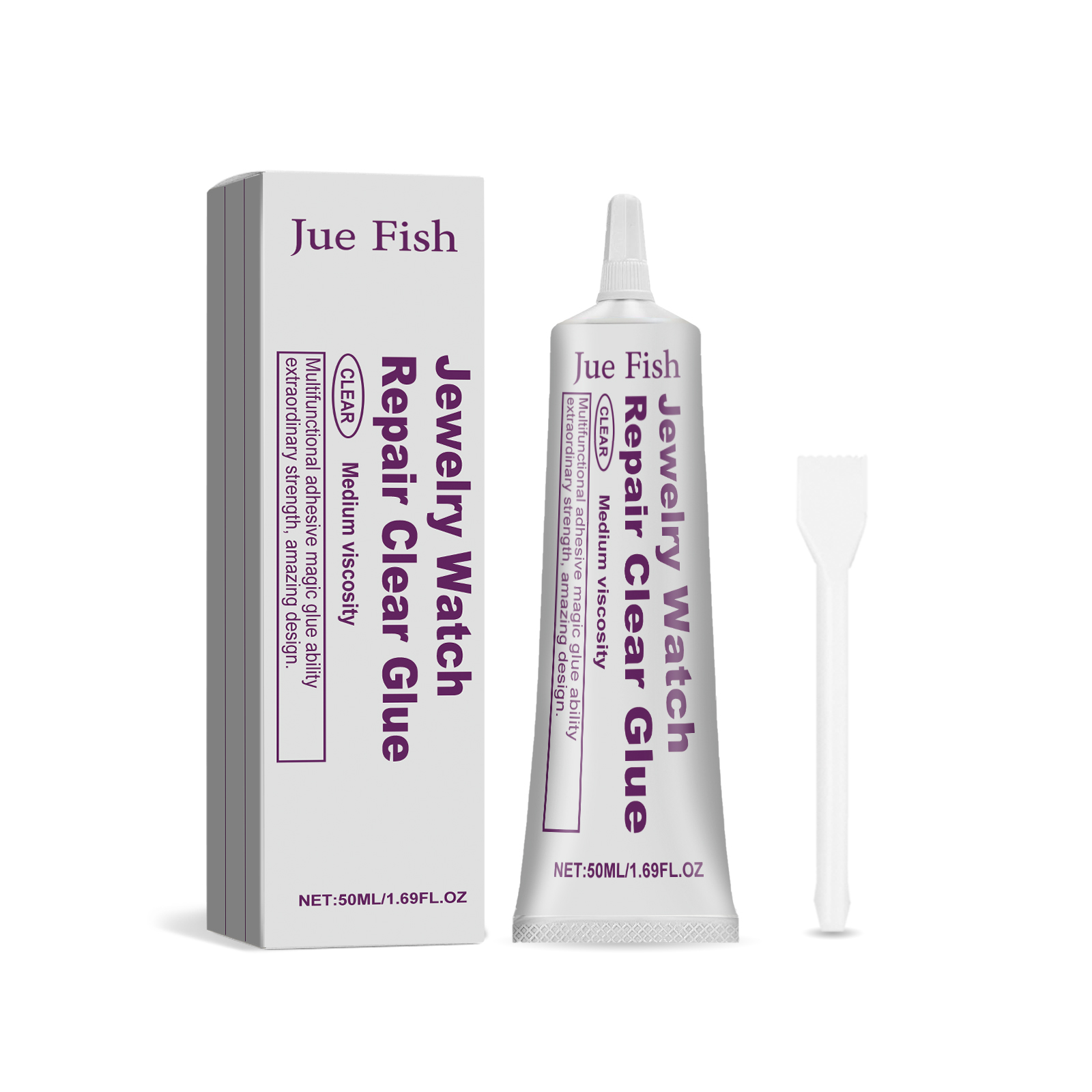 Jue-Fish Jewelry & Watch Repair Clear Adhesive - Seamless Bonding, Waterproof & Durable