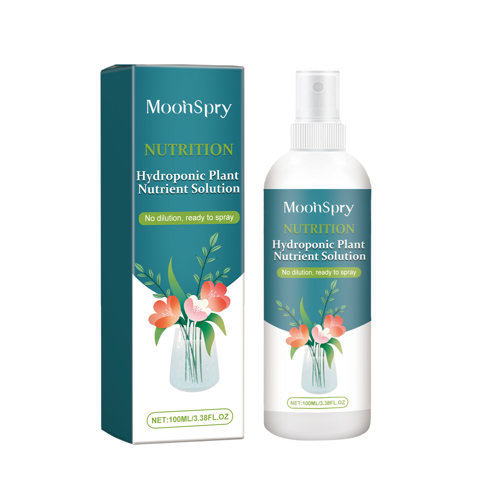 MoonSpry 水培植物营养液 液体盆栽花卉肥料蔬菜竹子水培营养液