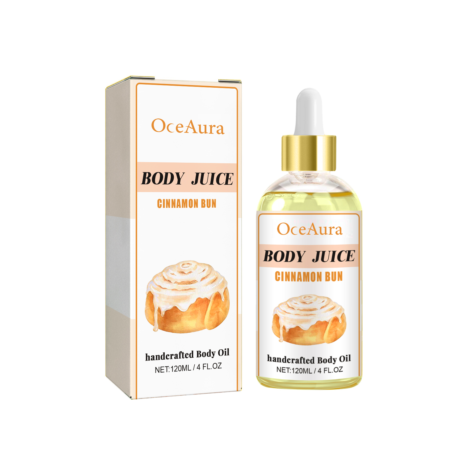 OceAura 肉桂面包身体护理油 紧致滋润肌肤身体按摩护理润肤精油