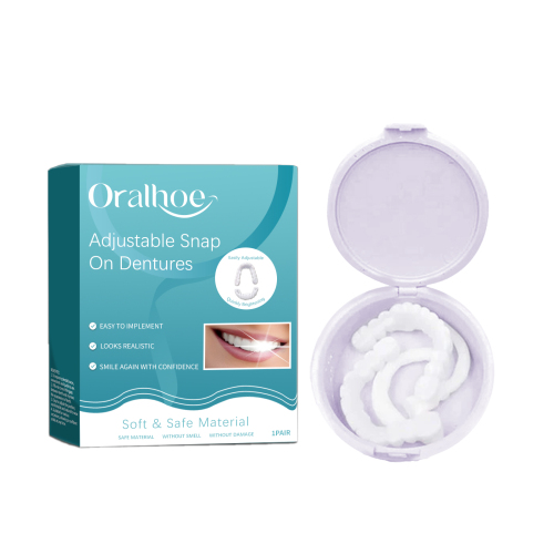 Oralhoe 可调节卡扣式假牙 舒适自然临时补牙牙套矫正牙缝套件