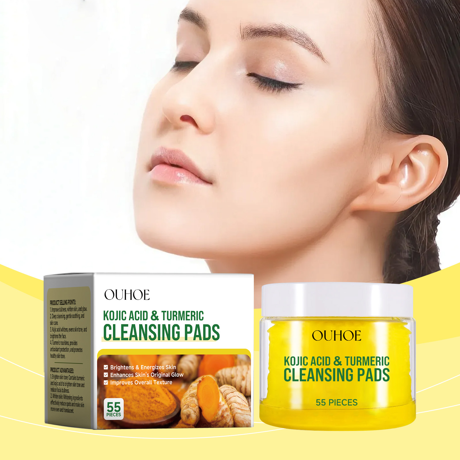 ouhoe-turmeric-cleansing-pad-gently-cleanses-facial-skin-brightening-and-moisturizing-refreshing-skin-care-cleansing-pad
