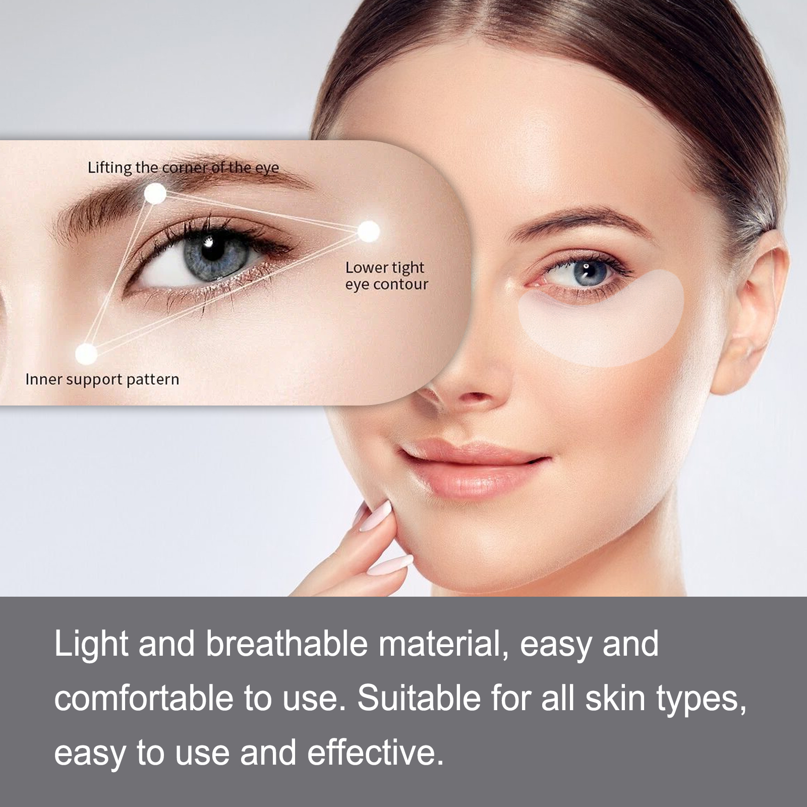 OUHOE Hydrolyzed Collagen Eye Mask Firming, Lightening And Repairing Eye Lines And Dark Circles_voghion.com
