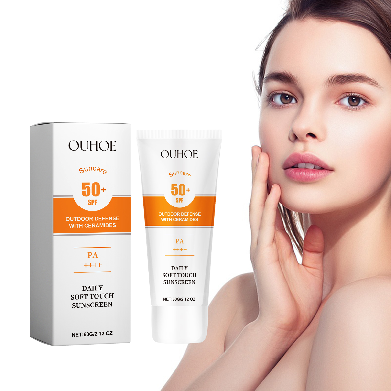 ouhoe-daily-soft-touch-sunscreen-gentle-facial-body-skin-non-sticky-non-fake-white-protection-moisturizing-anti-uv-cream